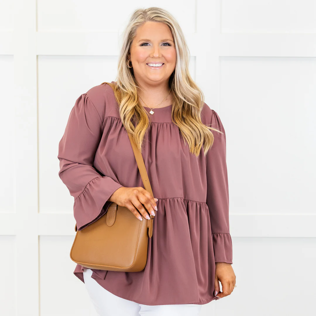 Day Dreaming About You Top, Mauve - Giverhouse