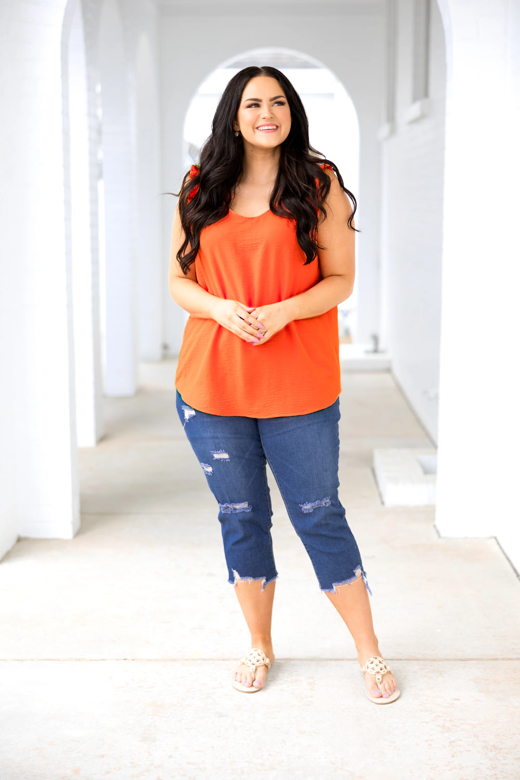 Remember Me Well Capris, Medium Denim - Giverhouse