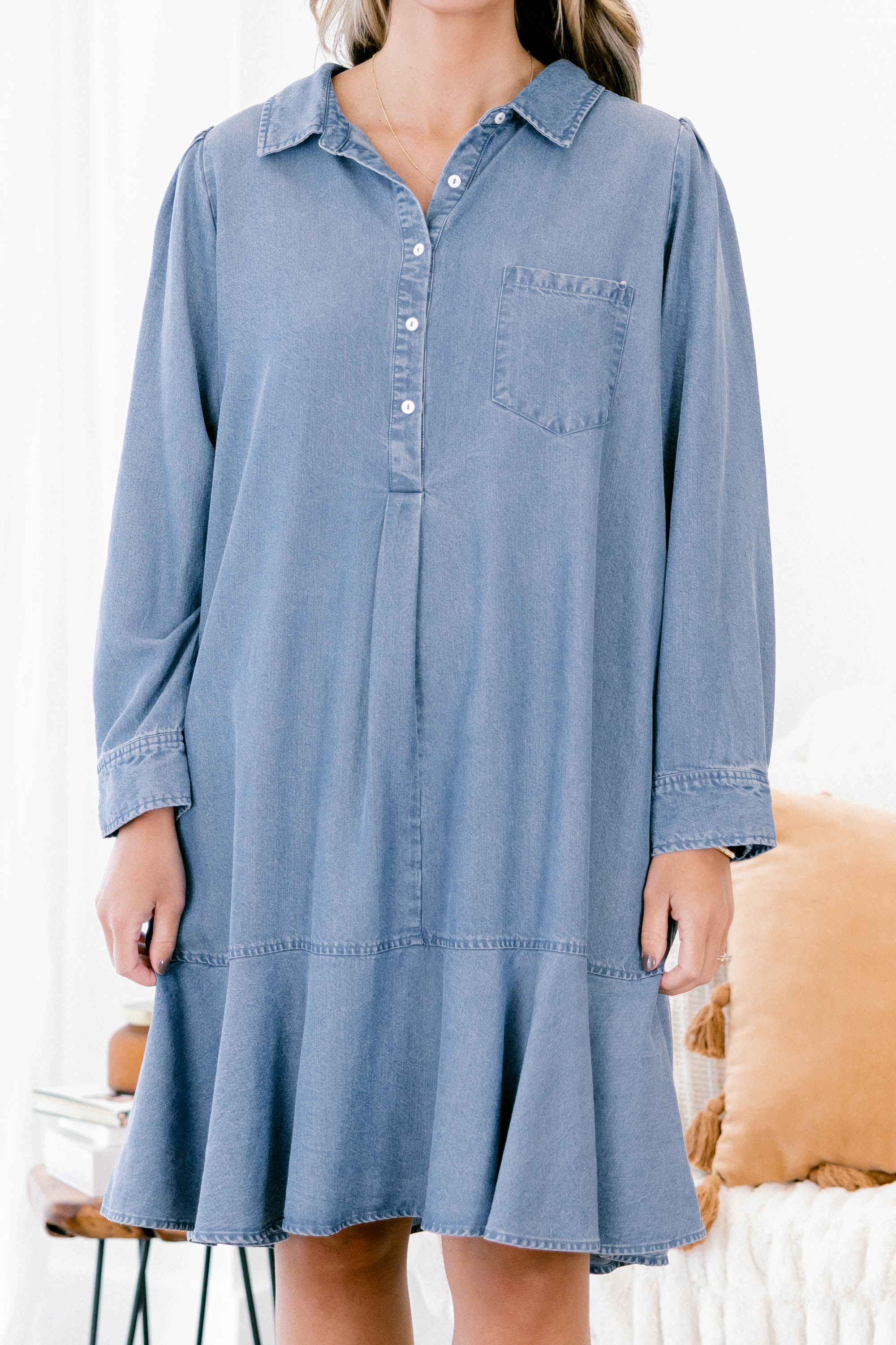 Days Like Today Dress, Denim Blue - Giverhouse