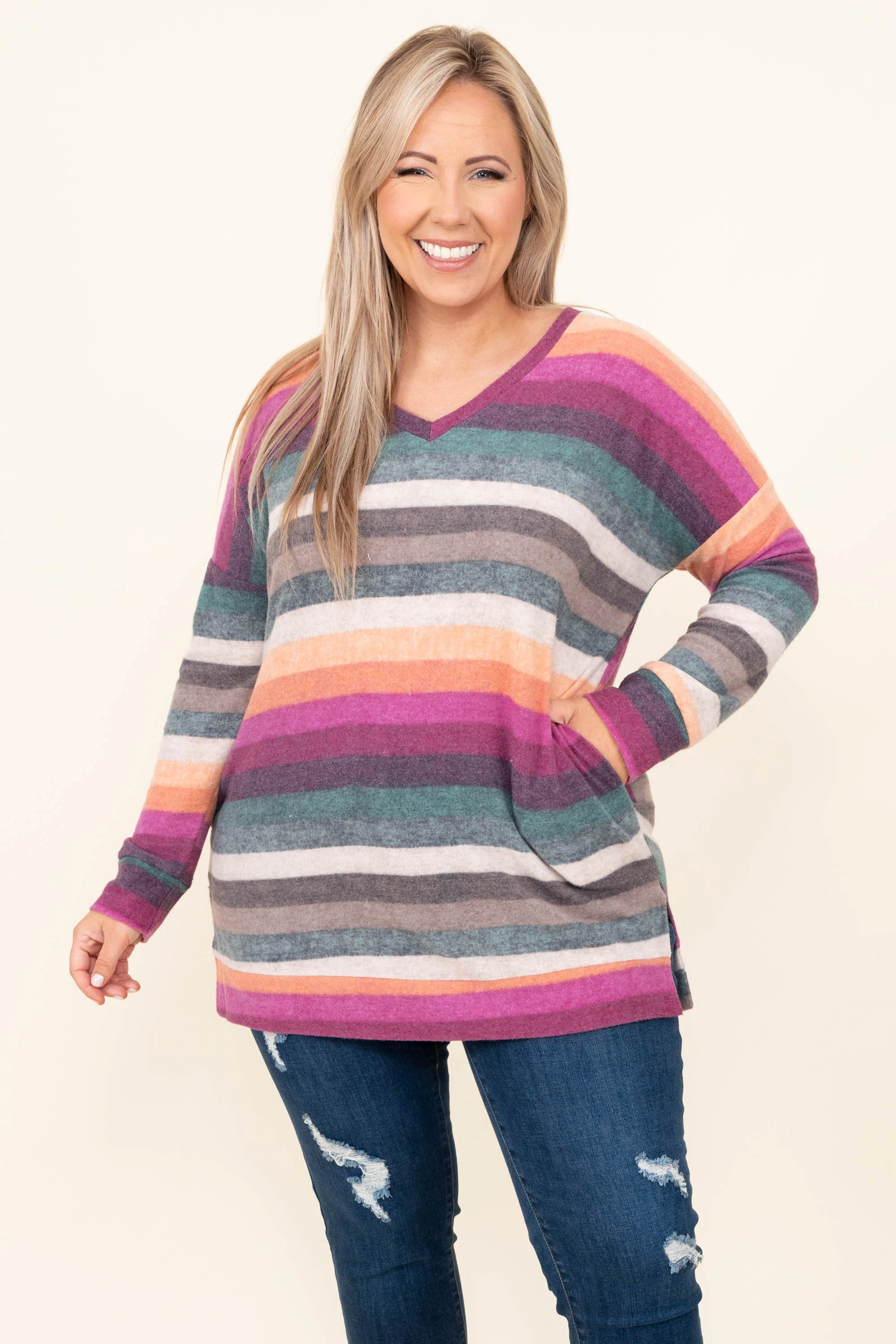 Movies And Cuddles Top, Magenta/ Jade - Giverhouse