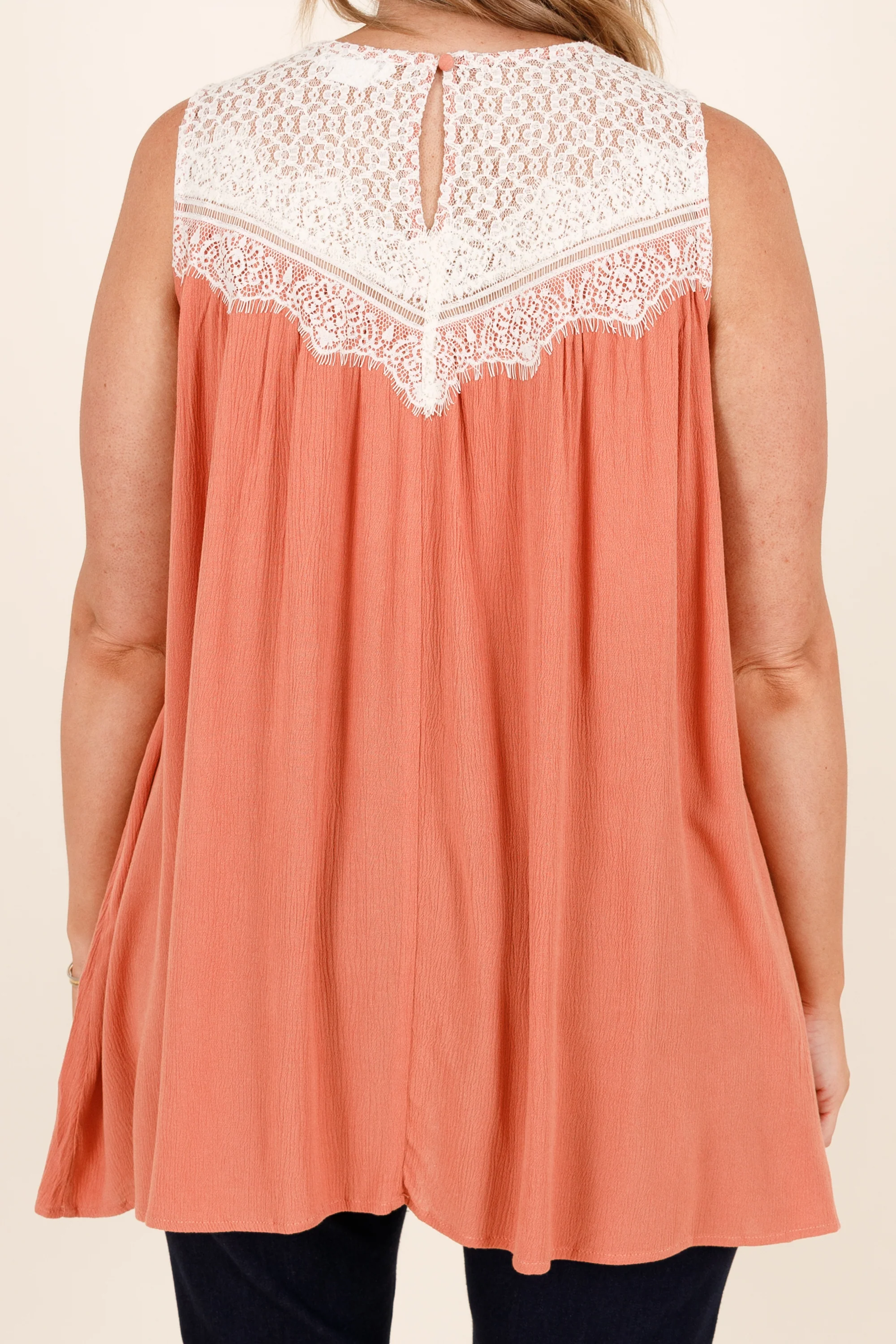 Lace With Love Top, Mauve - Giverhouse