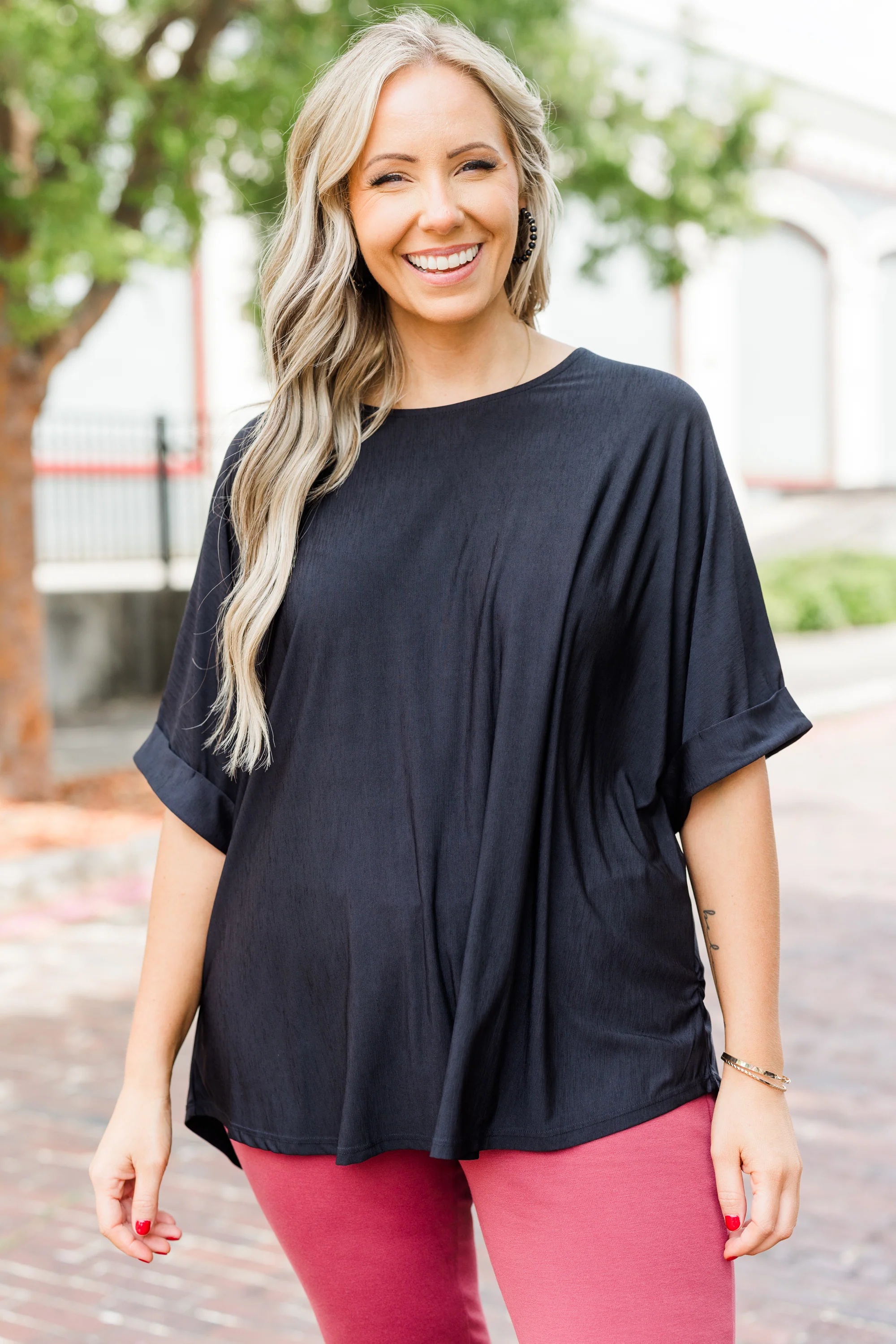 I'm The Boss Now Top, Black - Giverhouse