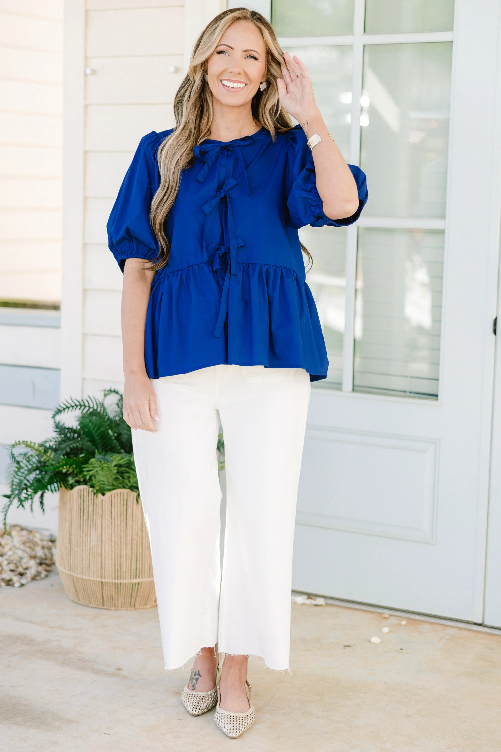 Easy Living Top, Royal Blue - Giverhouse