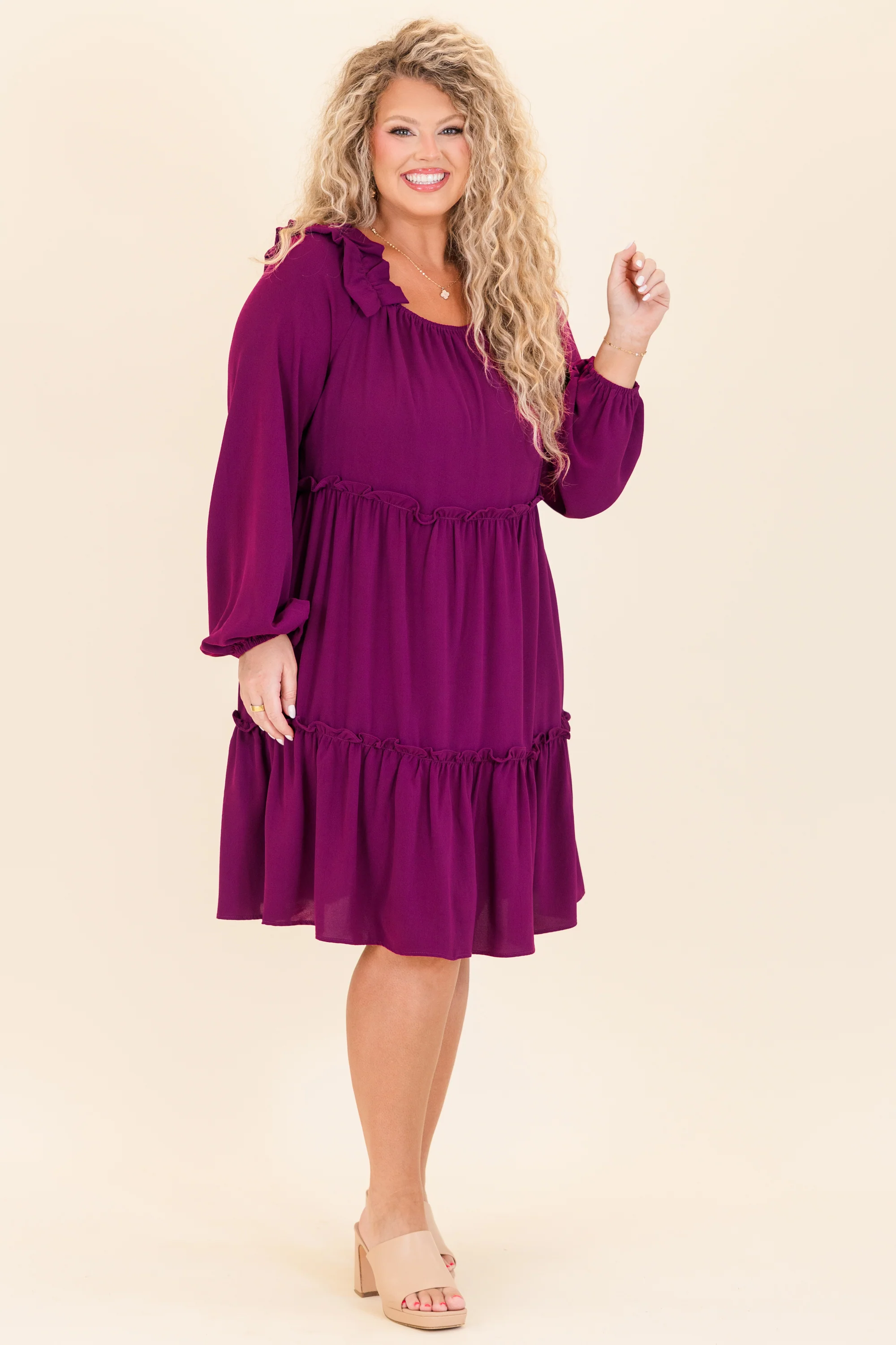 Moving Onward Dress, Plum - Giverhouse