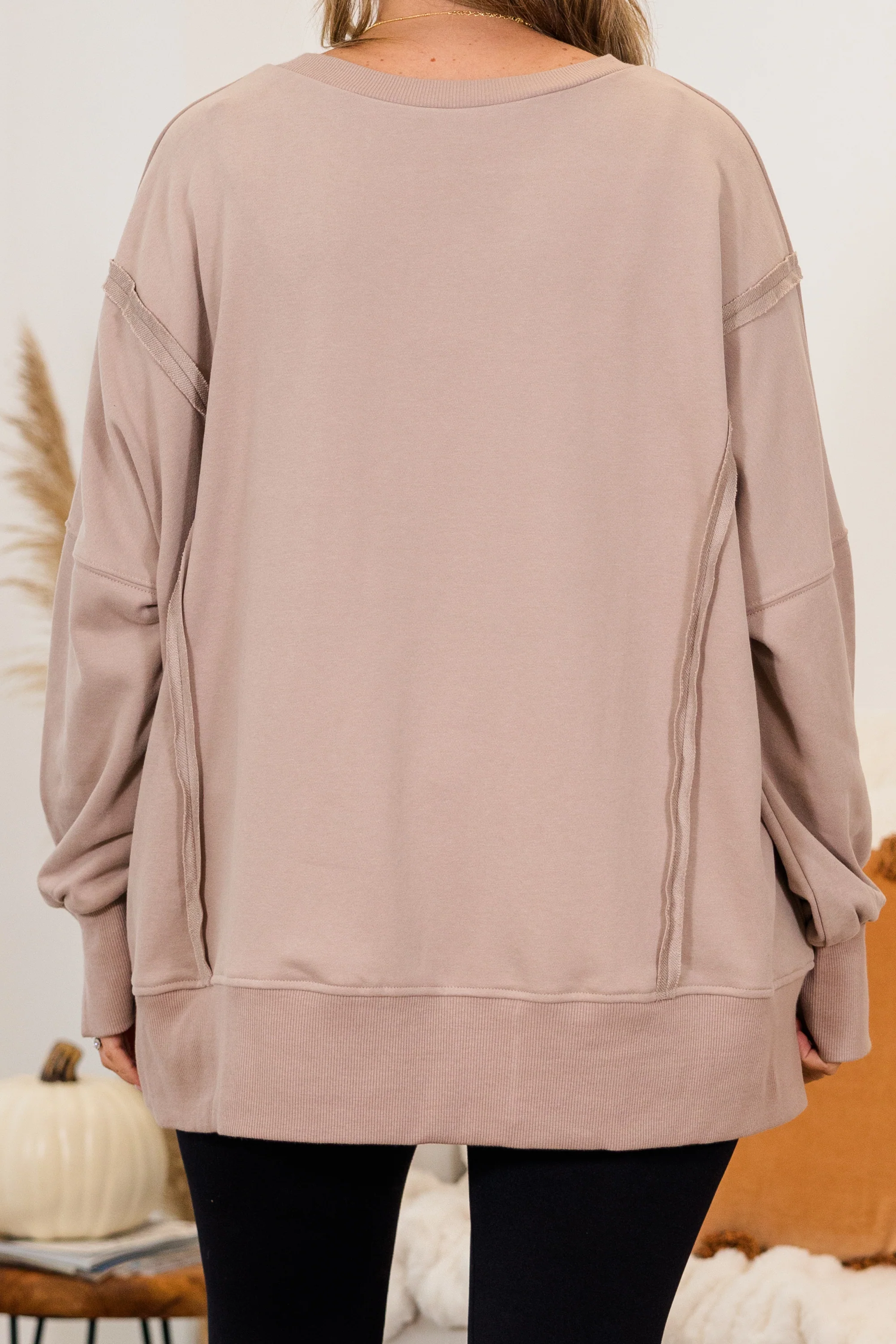 Sunset Glow Pullover, Taupe - Giverhouse