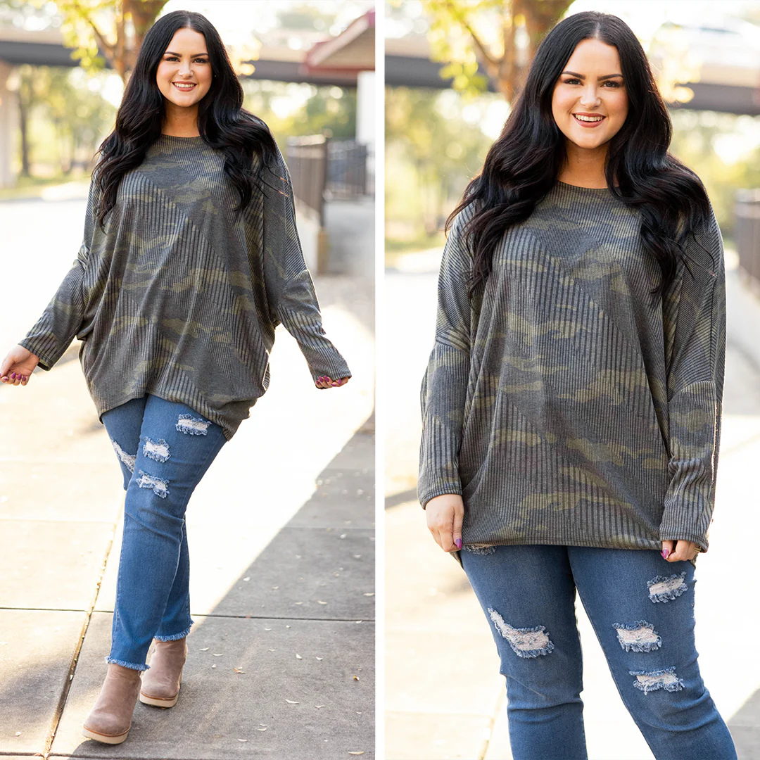 Happy All The Time Top, Army - Giverhouse