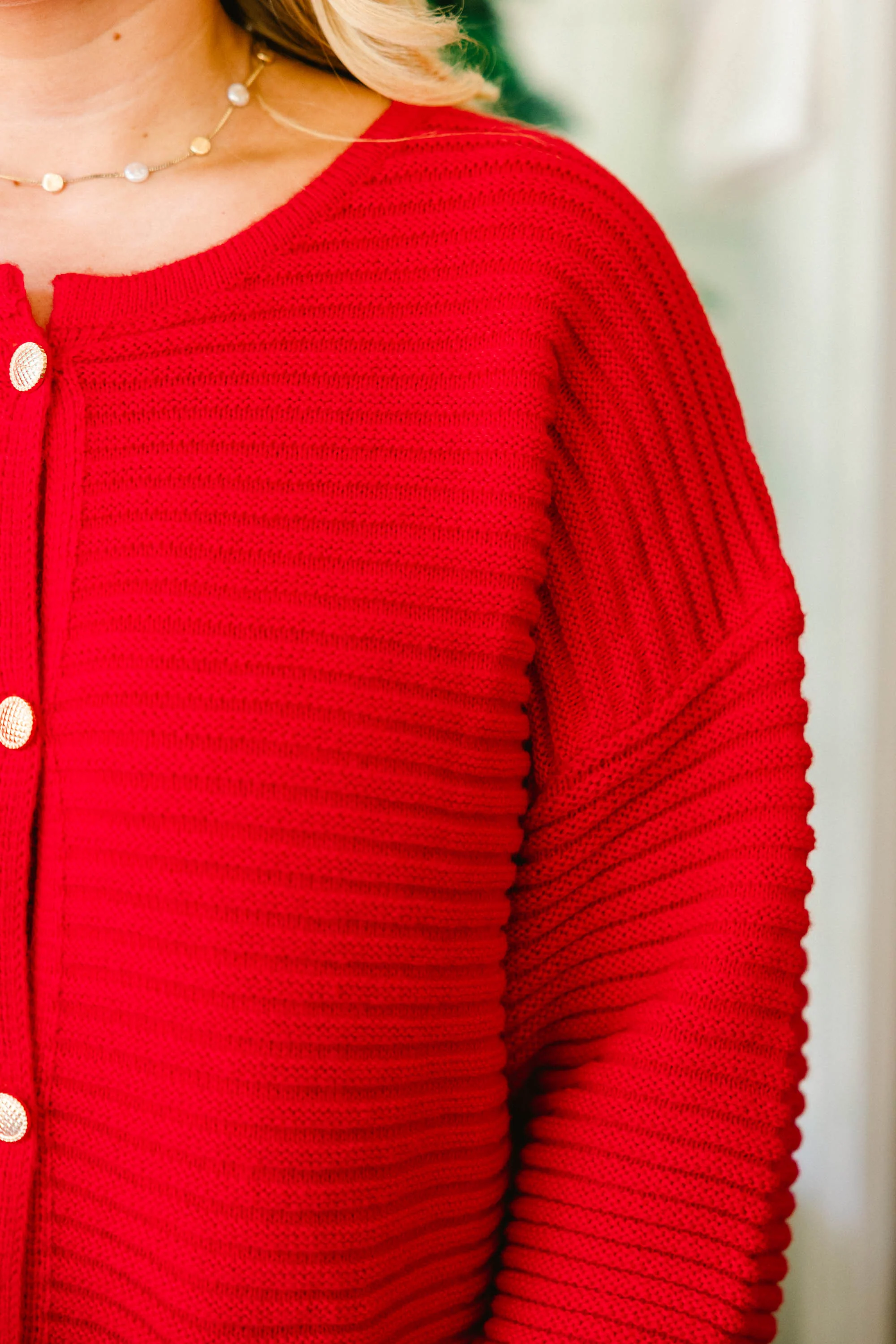 Path To Greatness Cardigan, Red - Giverhouse