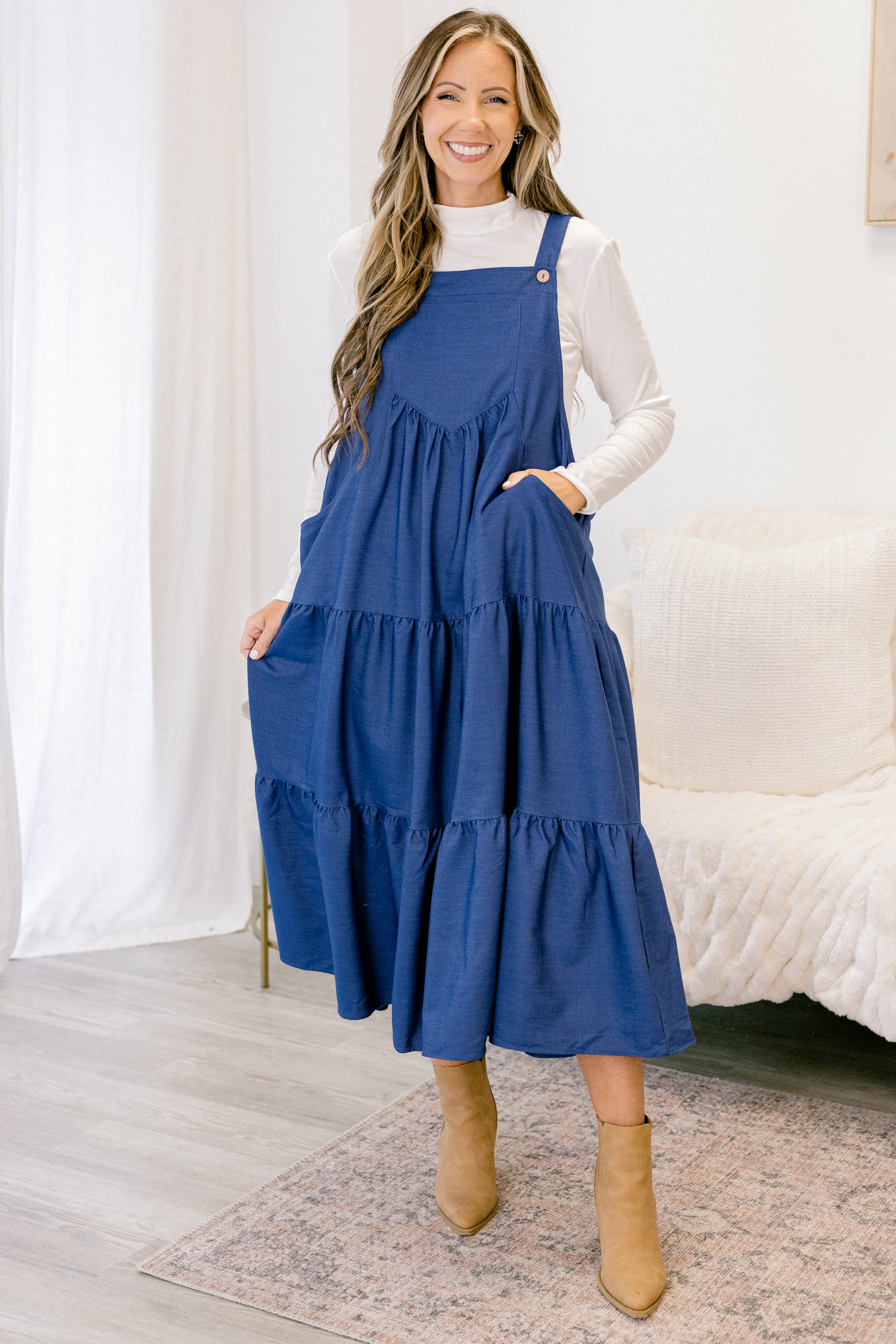 Got To Dance Dress, Dark Denim - Giverhouse