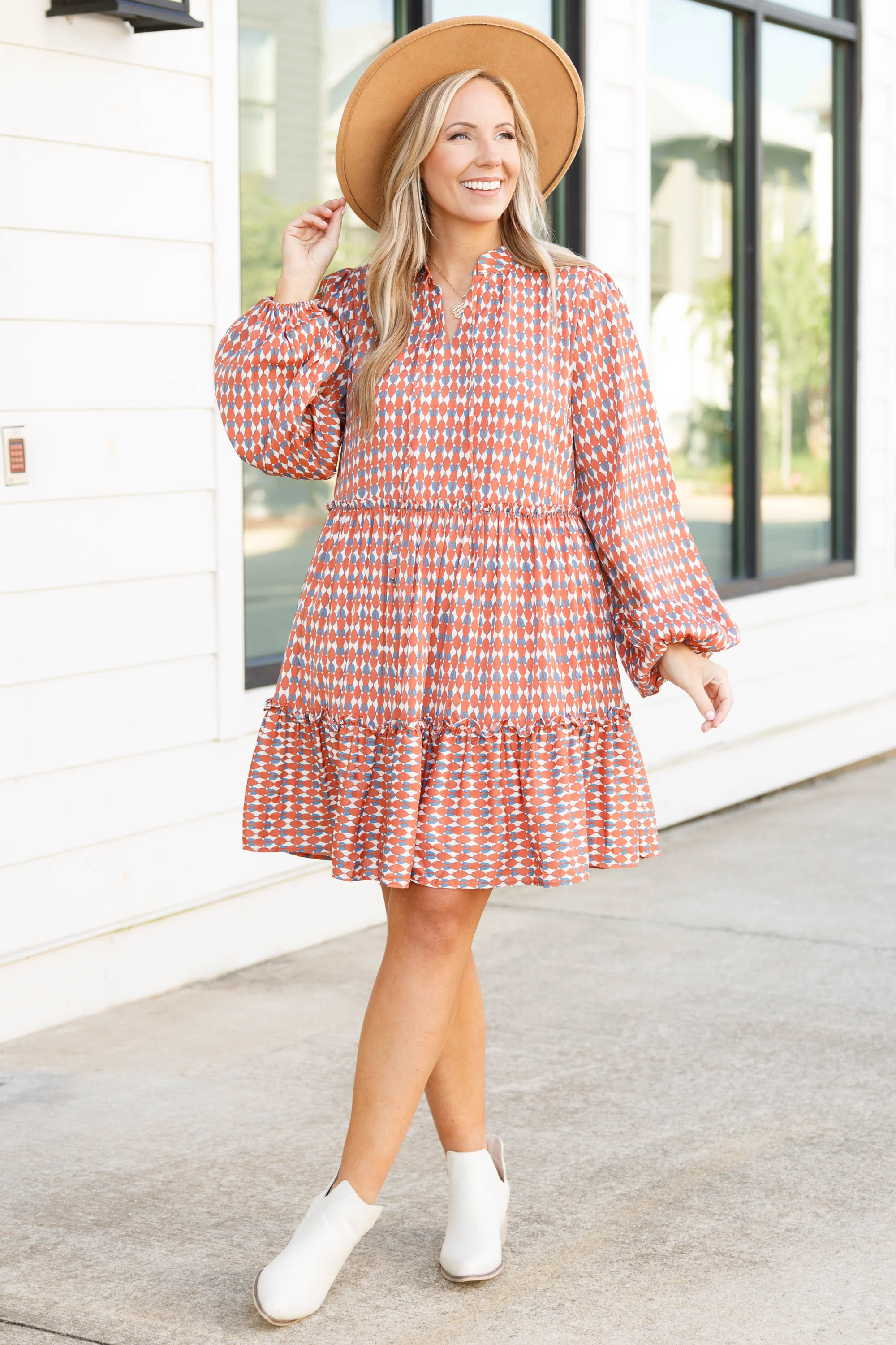 Refined Day Dress, Marsala - Giverhouse