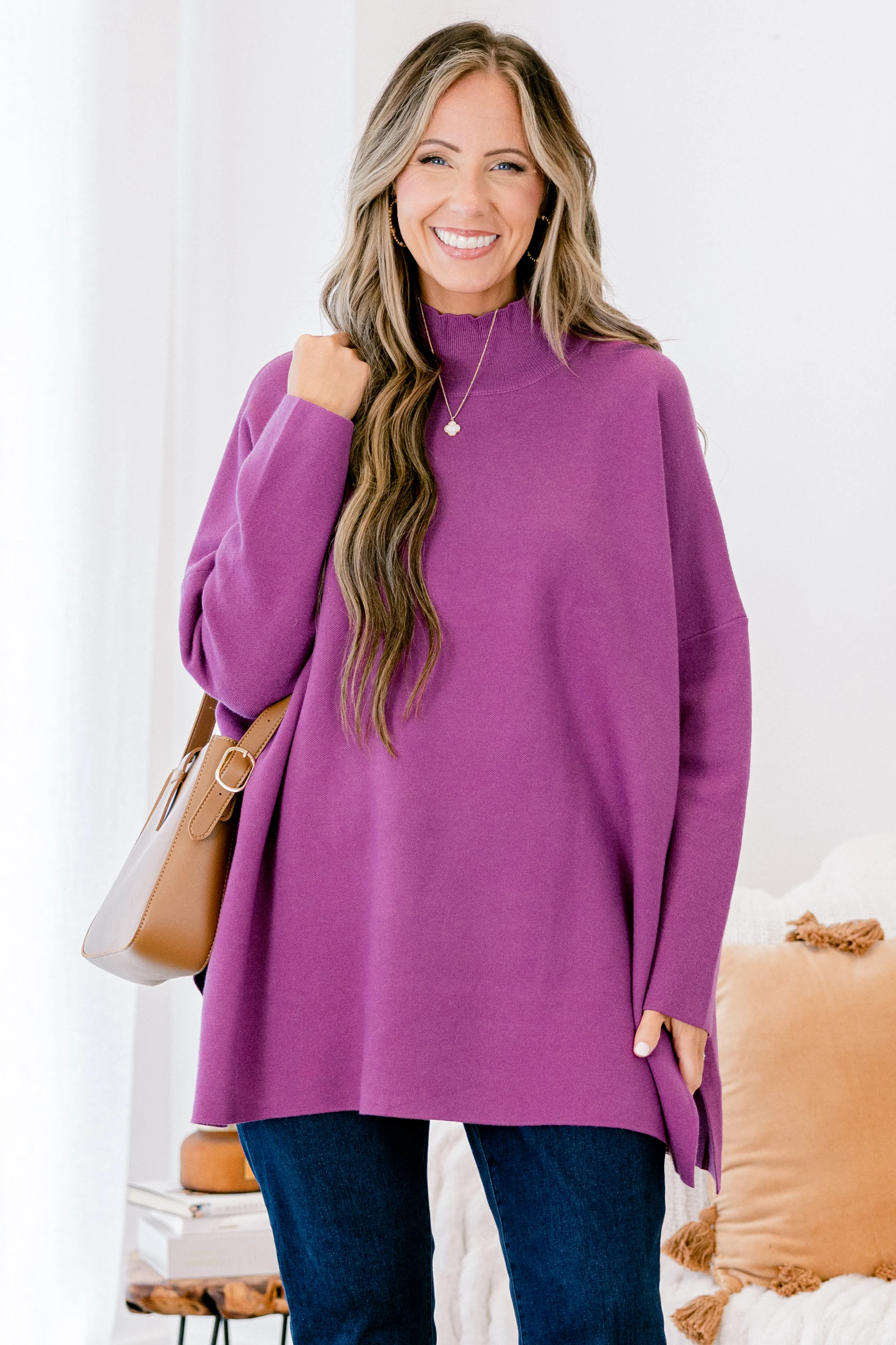 Notting Hill Sweater, Purple - Giverhouse