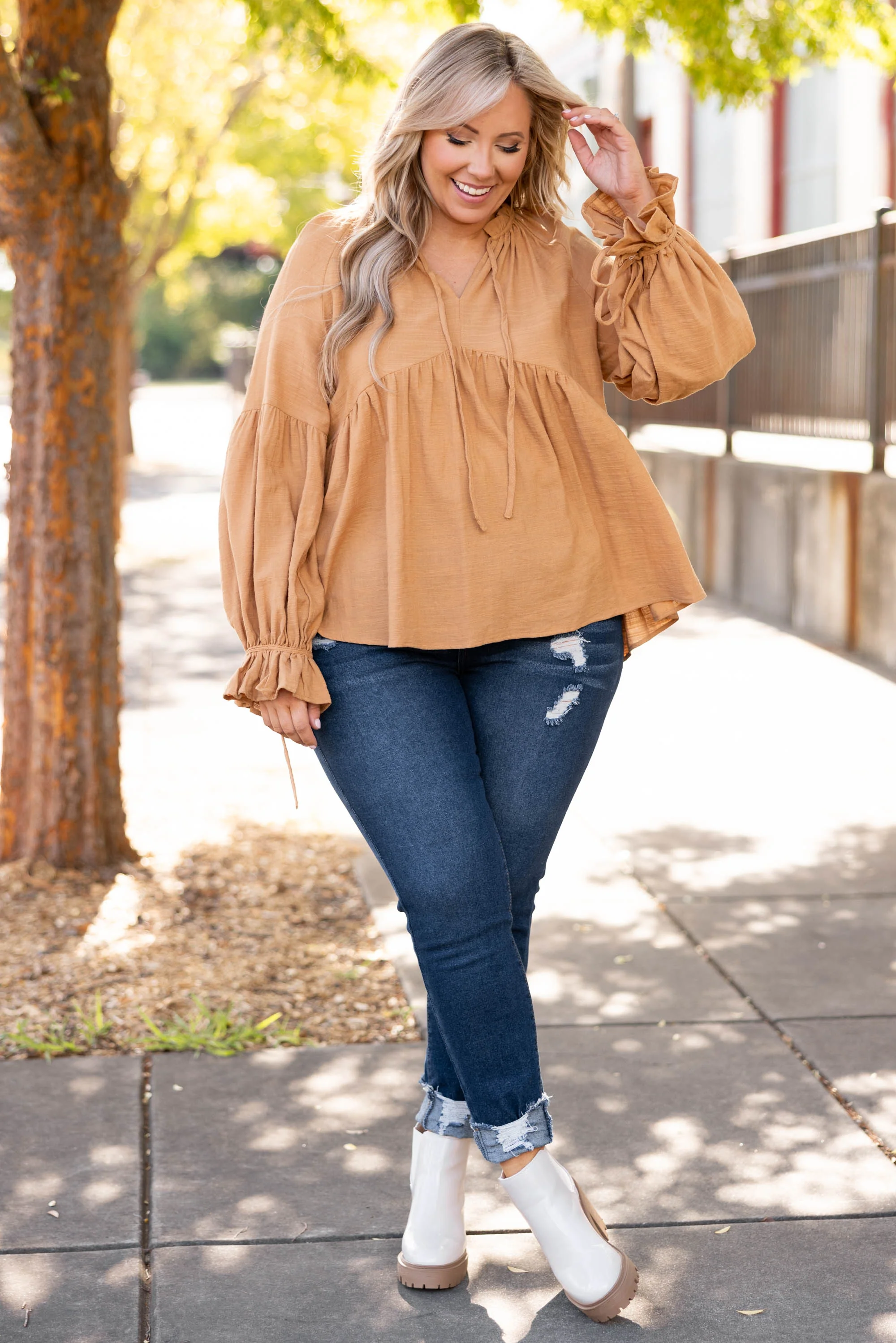 Awaiting The Future Top, Mustard - Giverhouse