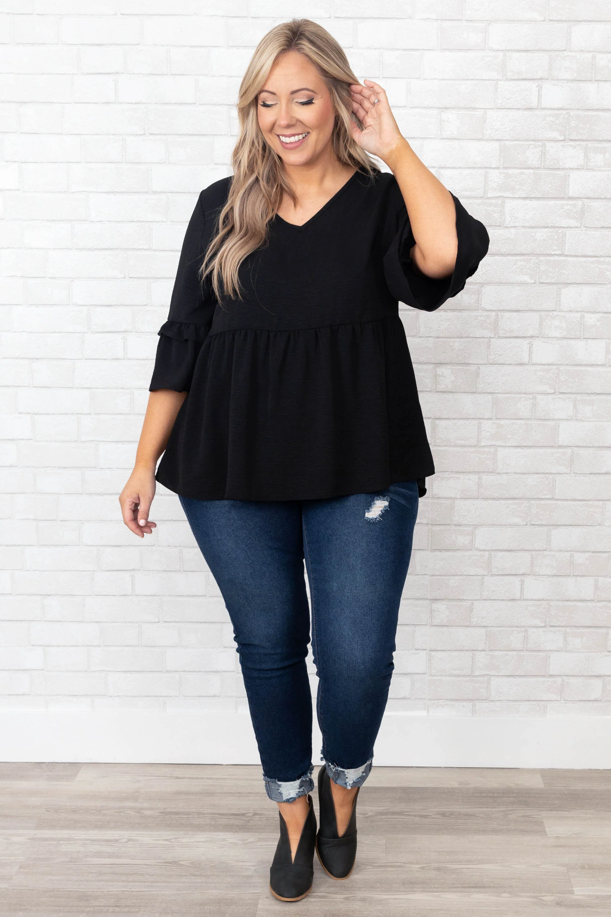 Let Her Fly Top, Black - Giverhouse