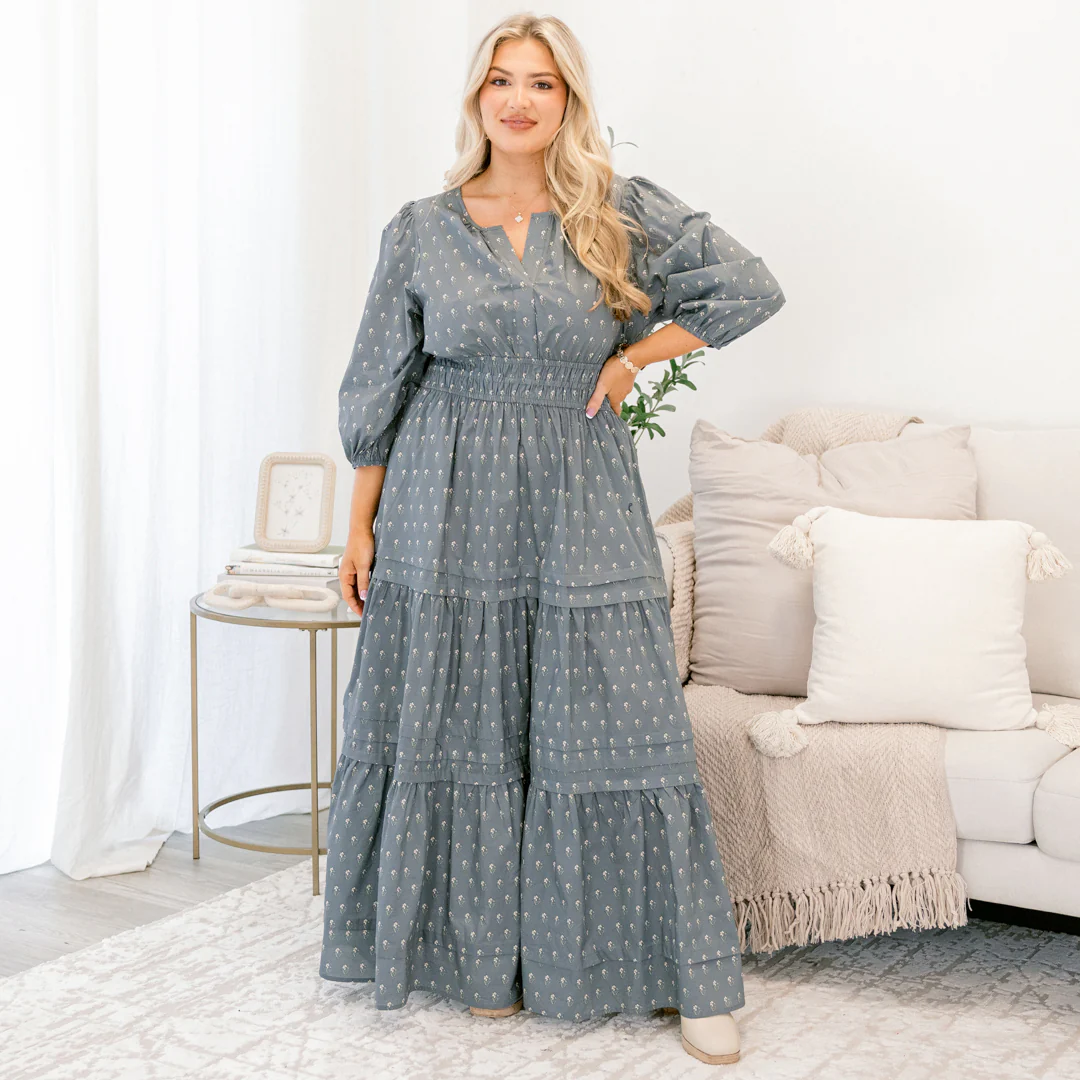 You Remind Me Dress, Stone Grey - Giverhouse