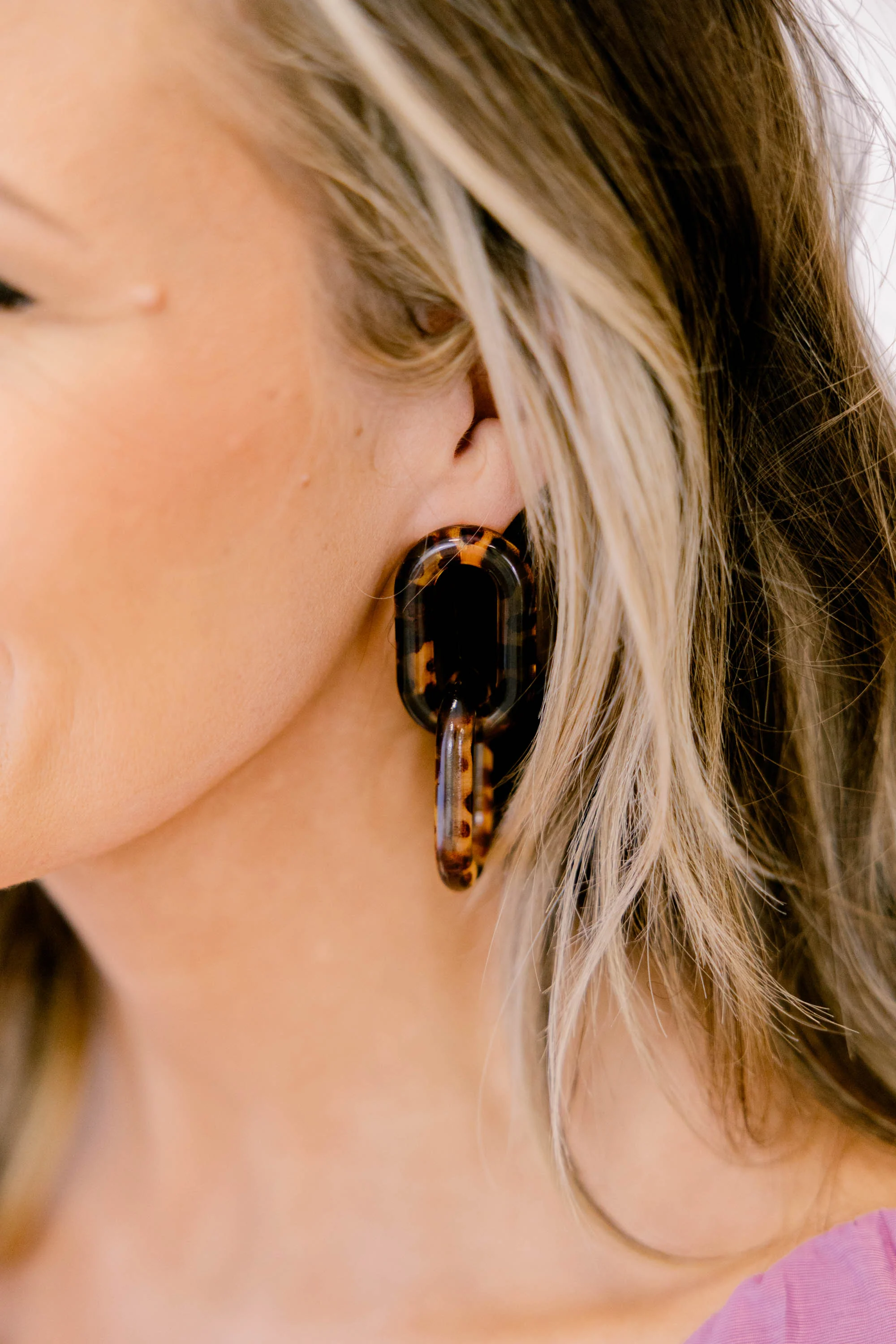 Moments of You Earrings, Tortoise - Giverhouse