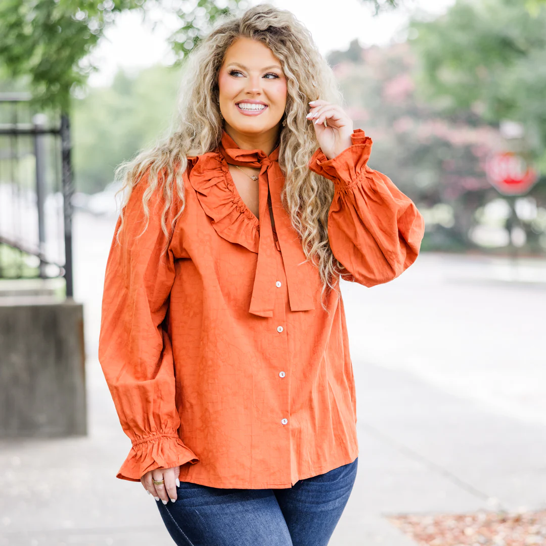 Gotcha Blouse, Rust - Giverhouse