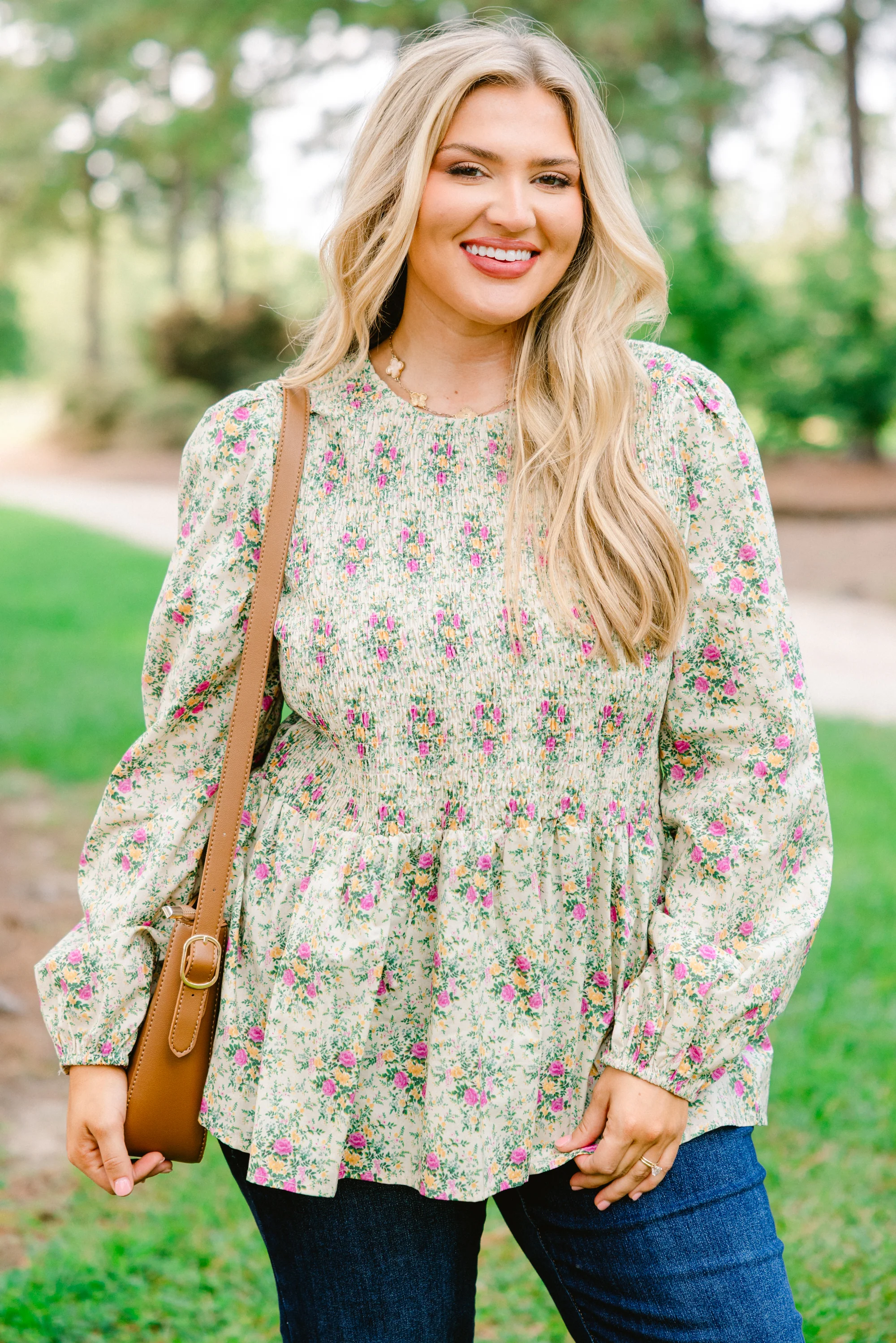 Wallflower Kisses Top, Ivory Floral - Giverhouse