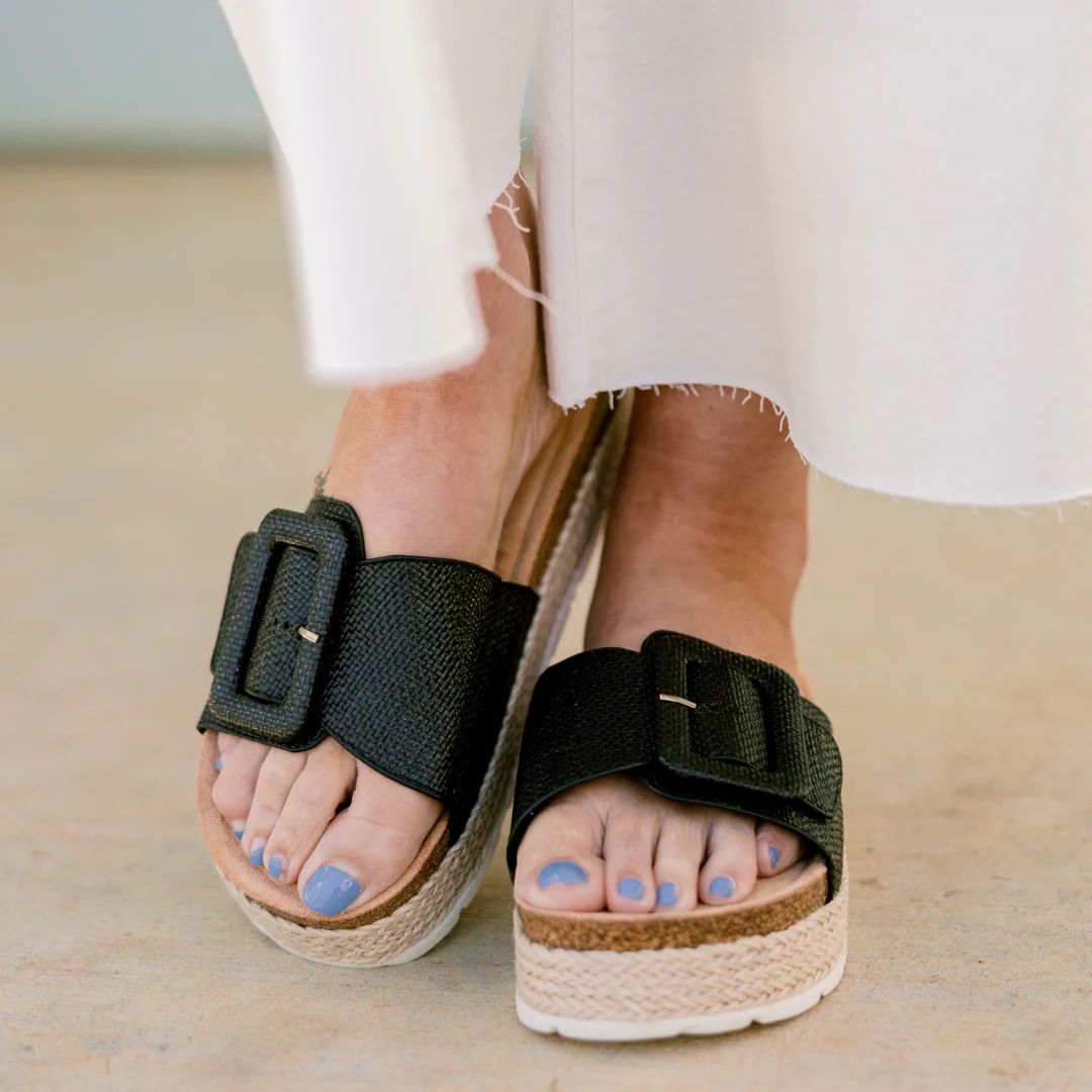 When the Time Is Right Wedges, Black - Giverhouse