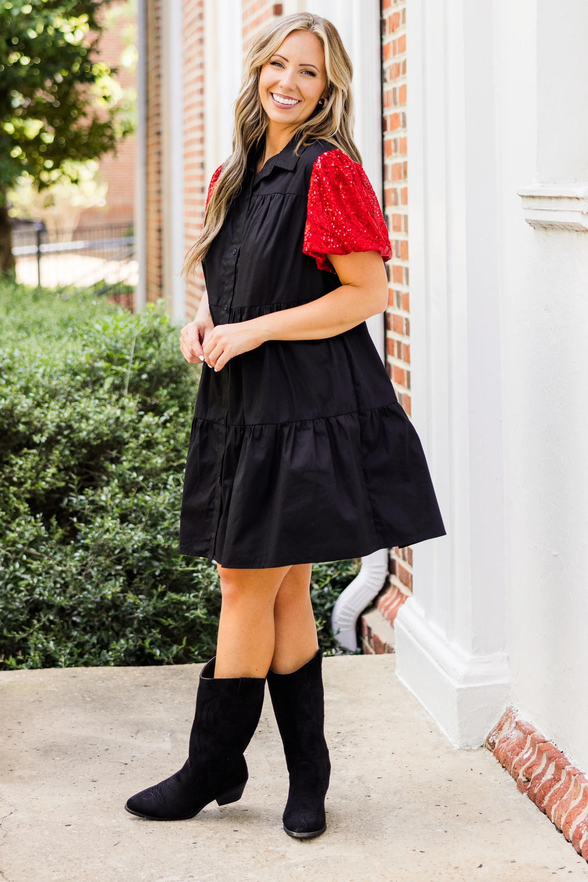 Game Day Glam Dress, Red - Giverhouse