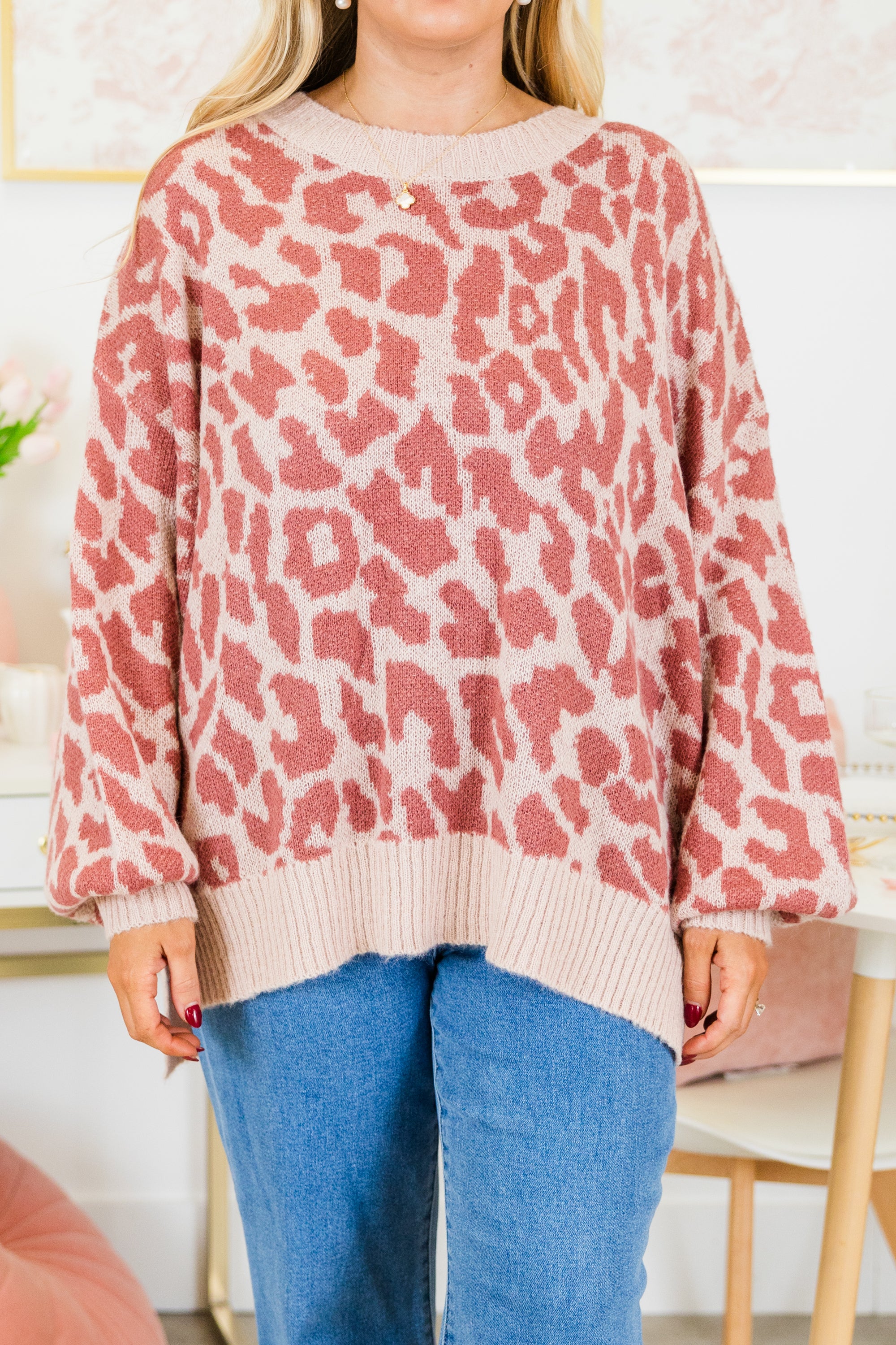 Me And The Jungle Sweater, Pink - Giverhouse