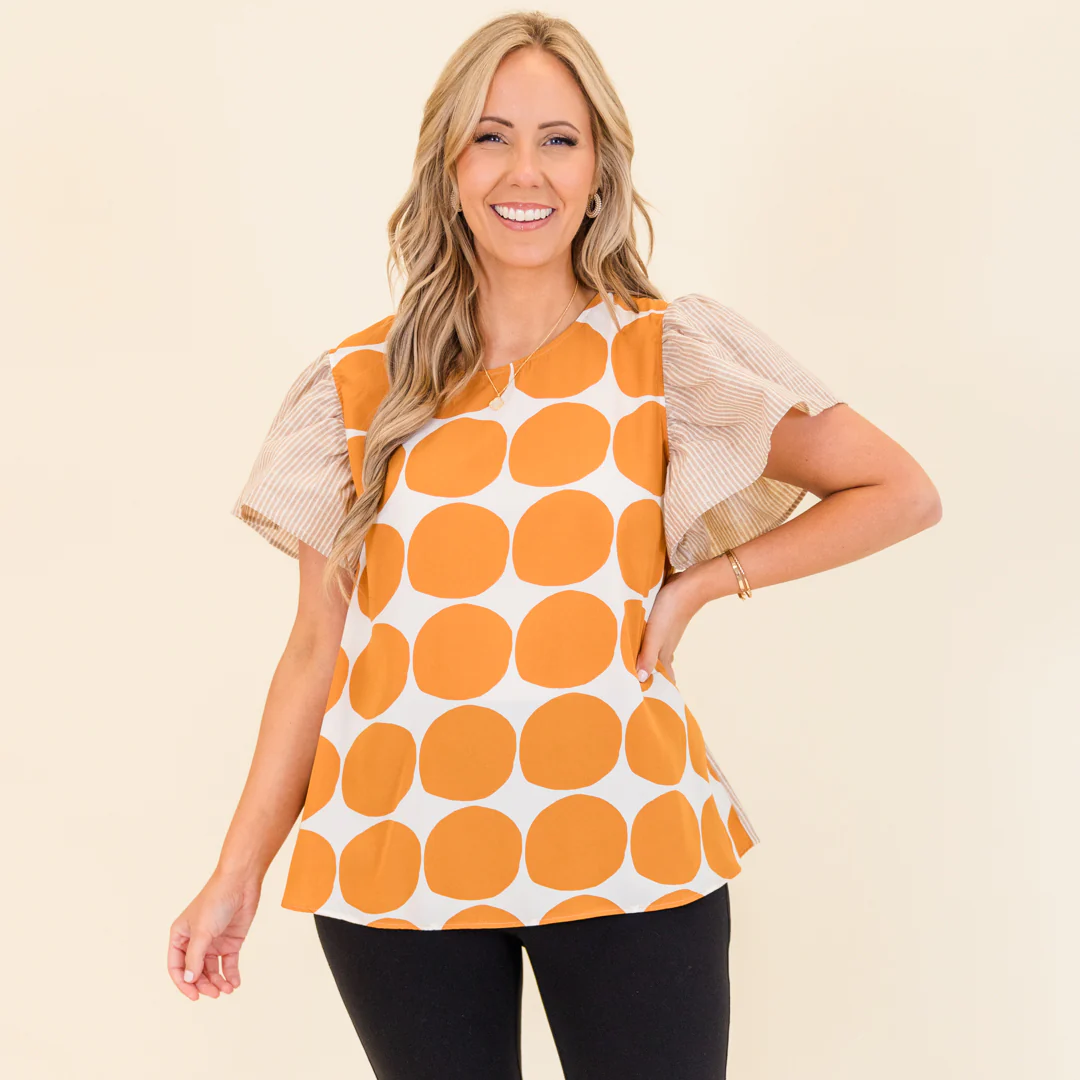 Groovy Pop Top, Taupe - Giverhouse