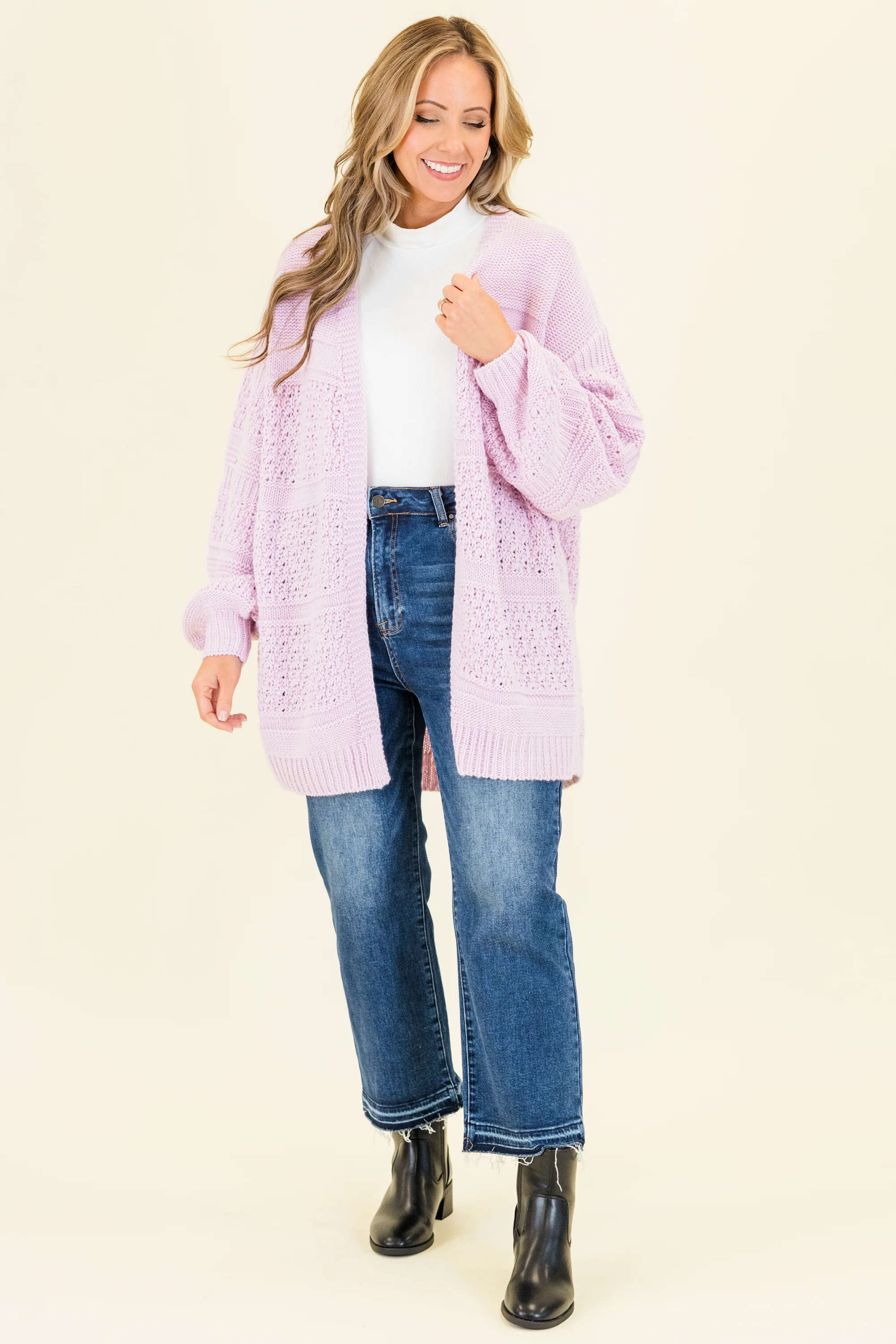 Keepin' Cozy Cardigan, Lavender - Giverhouse