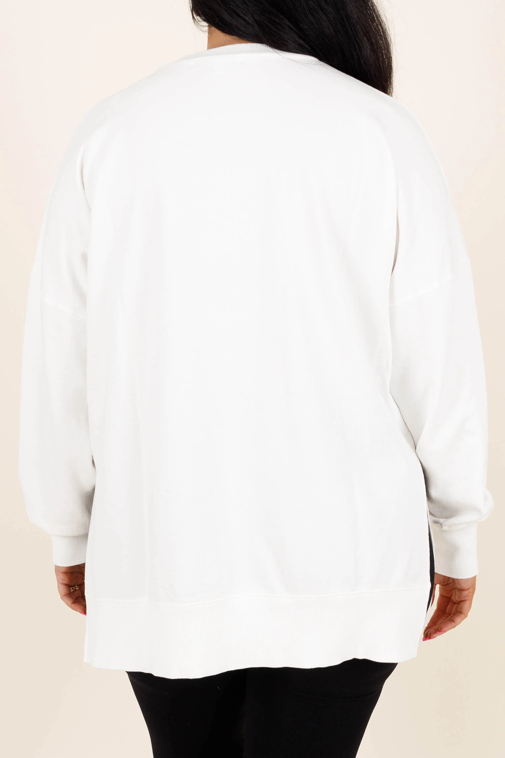 Cozy Crewneck Pullover, White - Giverhouse