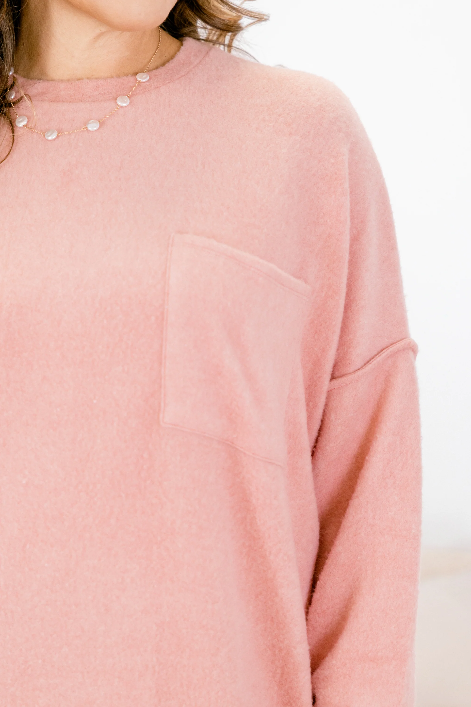 Just Take A Break Sweater, Tan Rose - Giverhouse