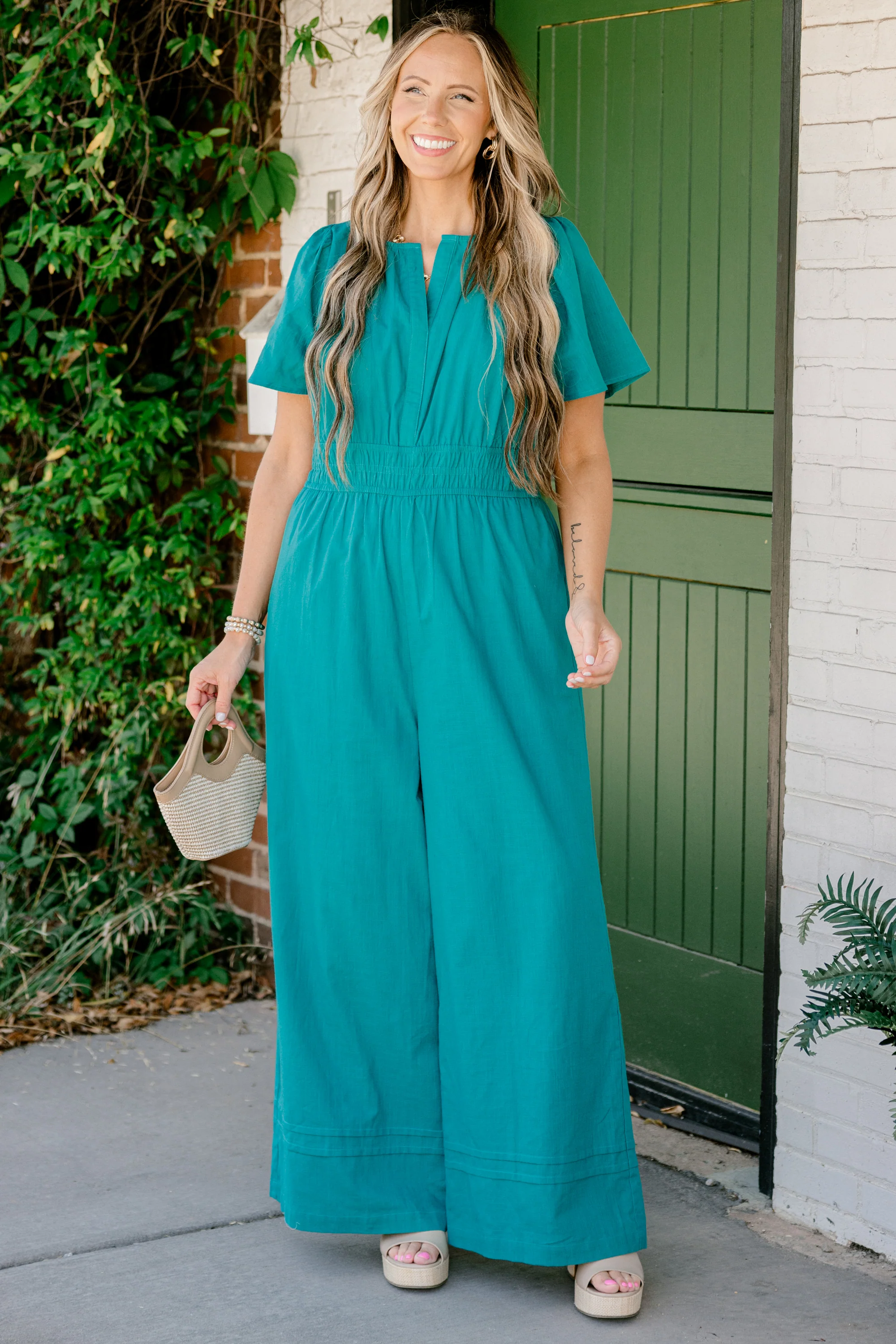 Life In Color Jumpsuit, Jade - Giverhouse