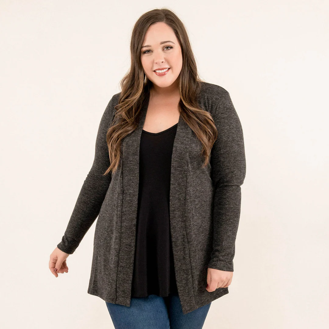 Waiting For This Moment Cardigan, Charcoal - Giverhouse