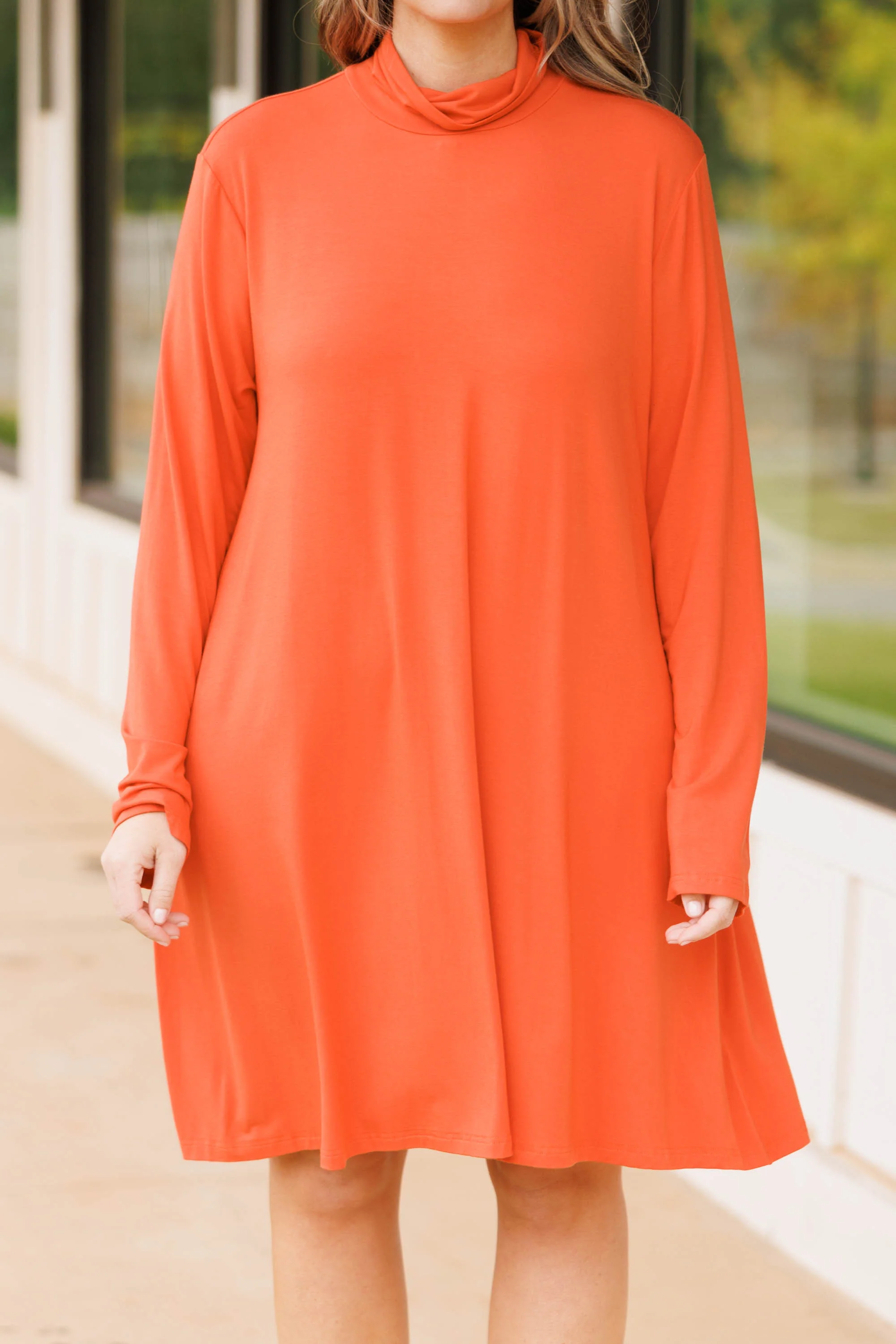 Keeping Toasty Dress, Rust - Giverhouse