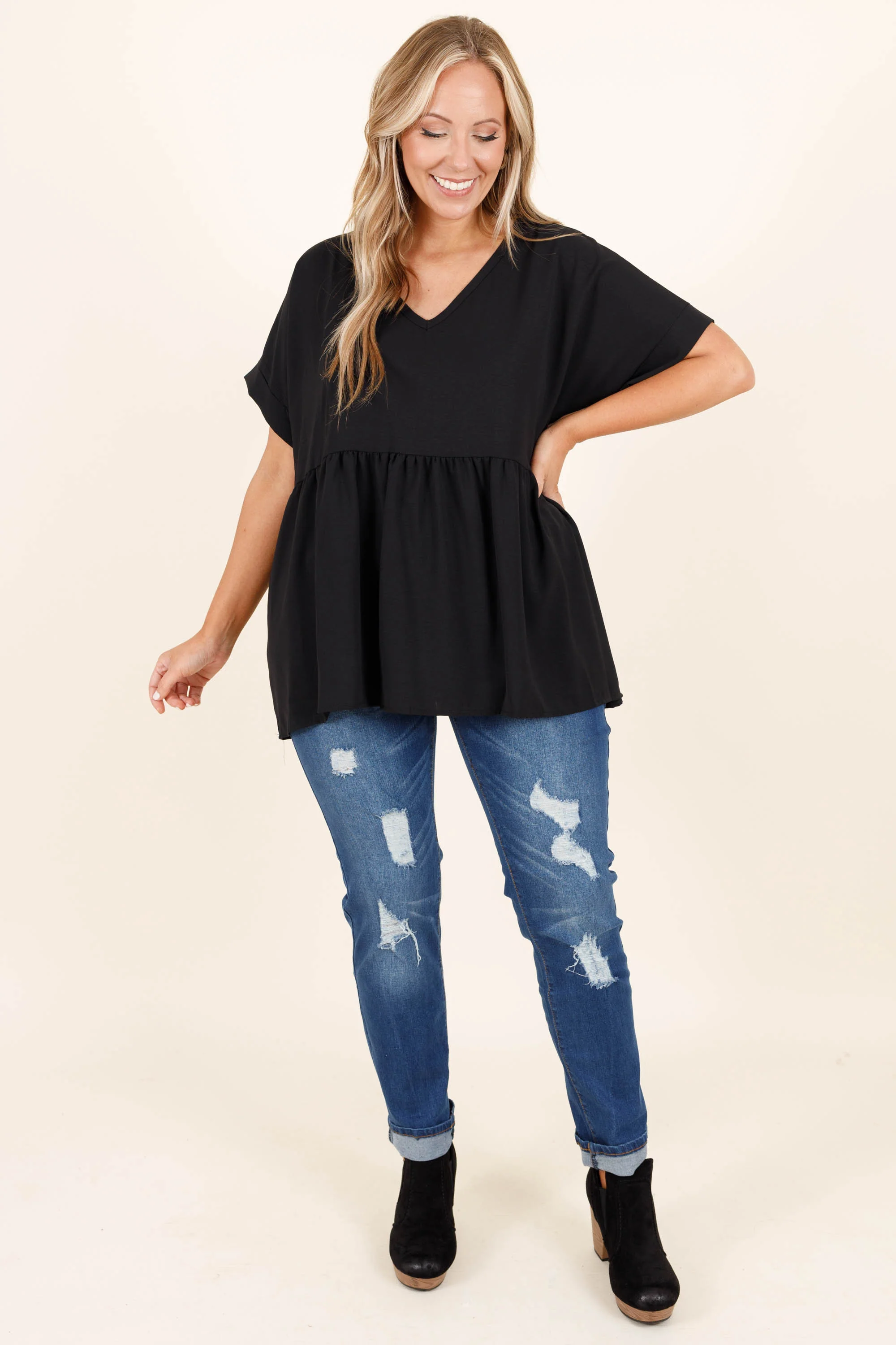 Arriving In Style Boyfriend Jeans, Medium Wash - Giverhouse