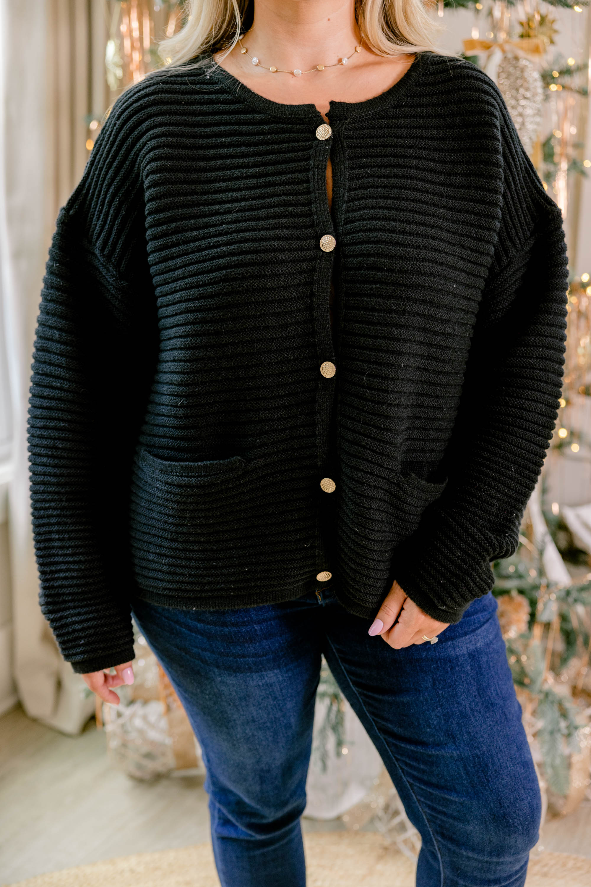 Path To Greatness Cardigan, Black - Giverhouse