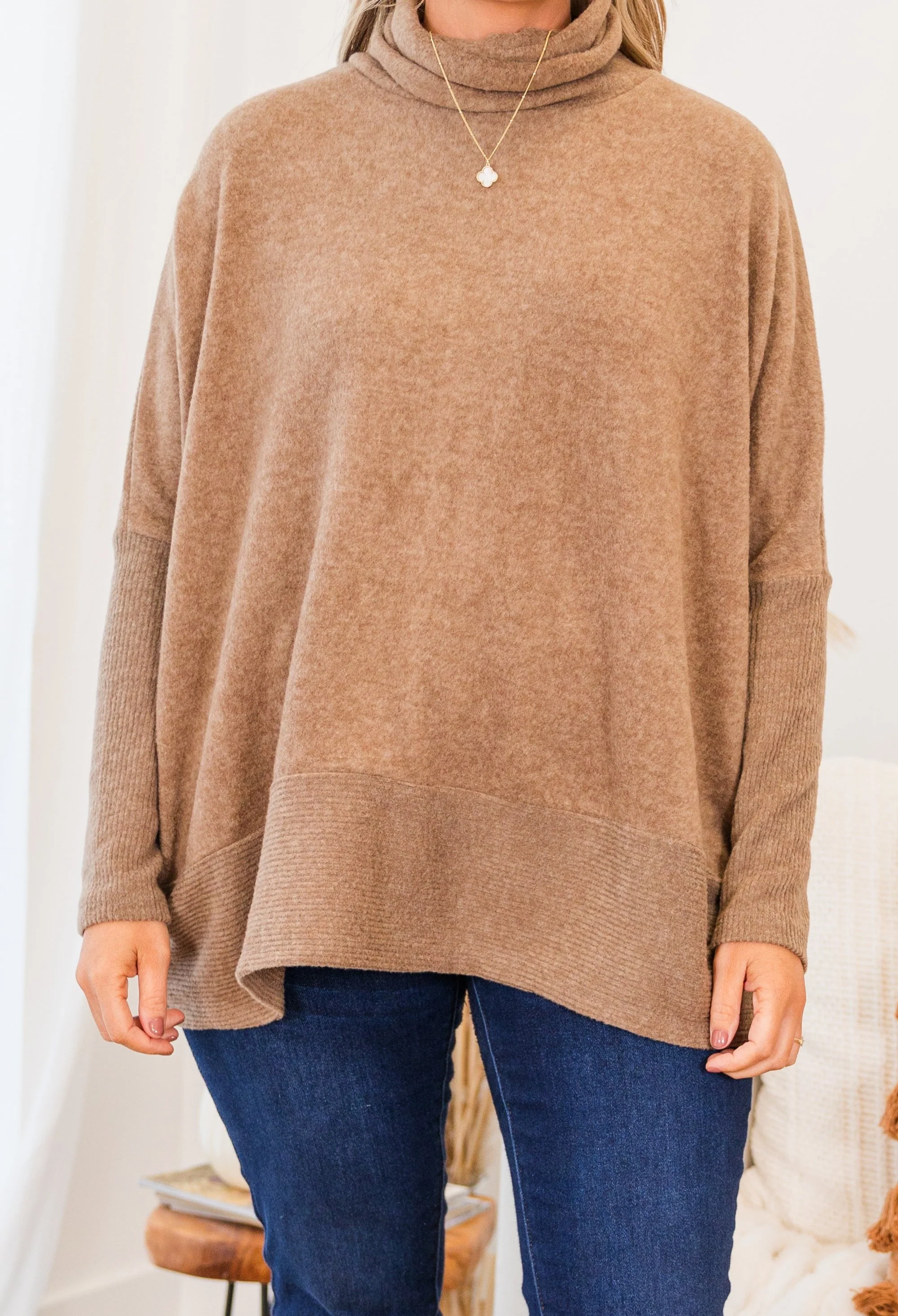 Mind Made Up On You Sweater, Mocha - Giverhouse