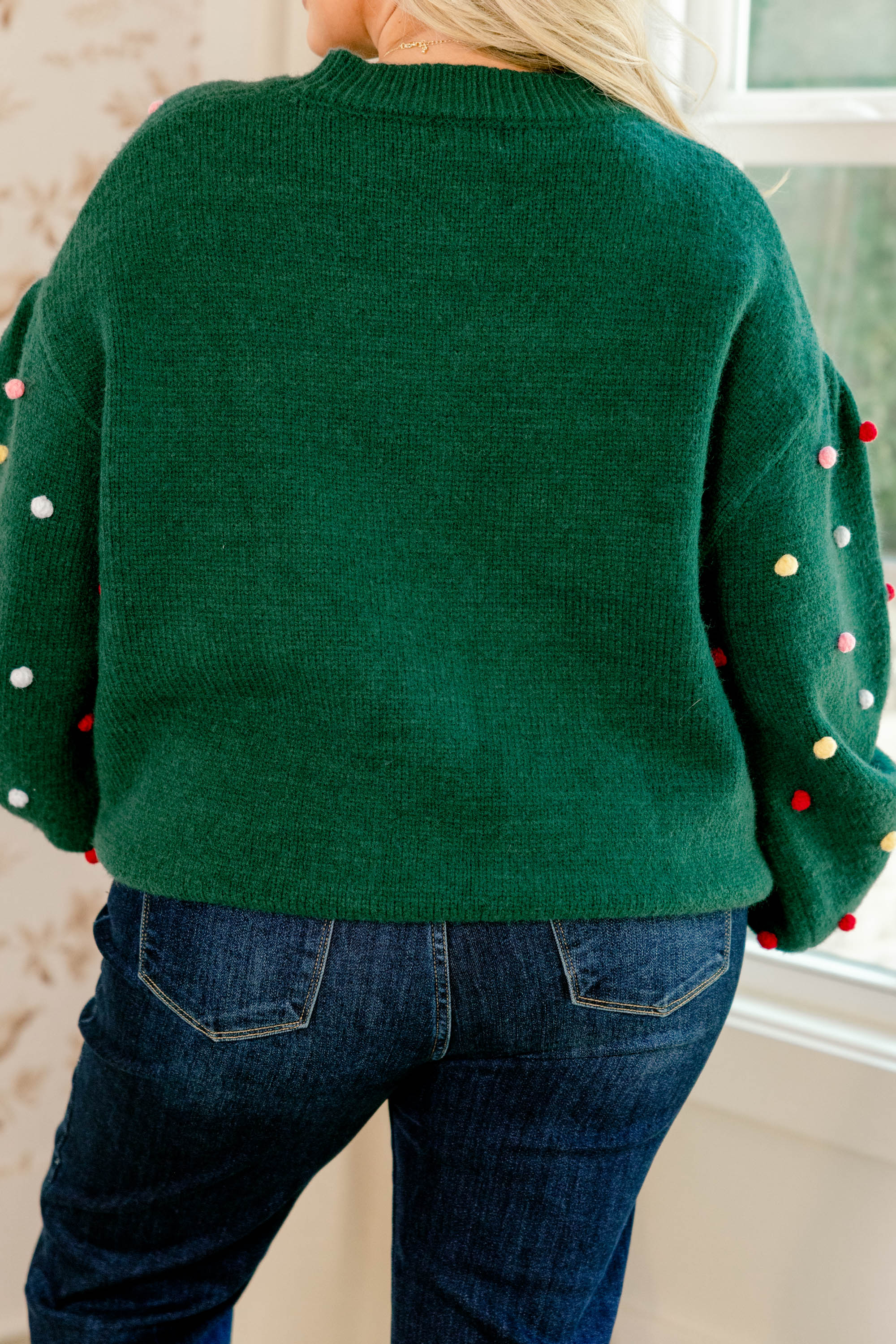 Spotted Charm Sweater, Green - Giverhouse