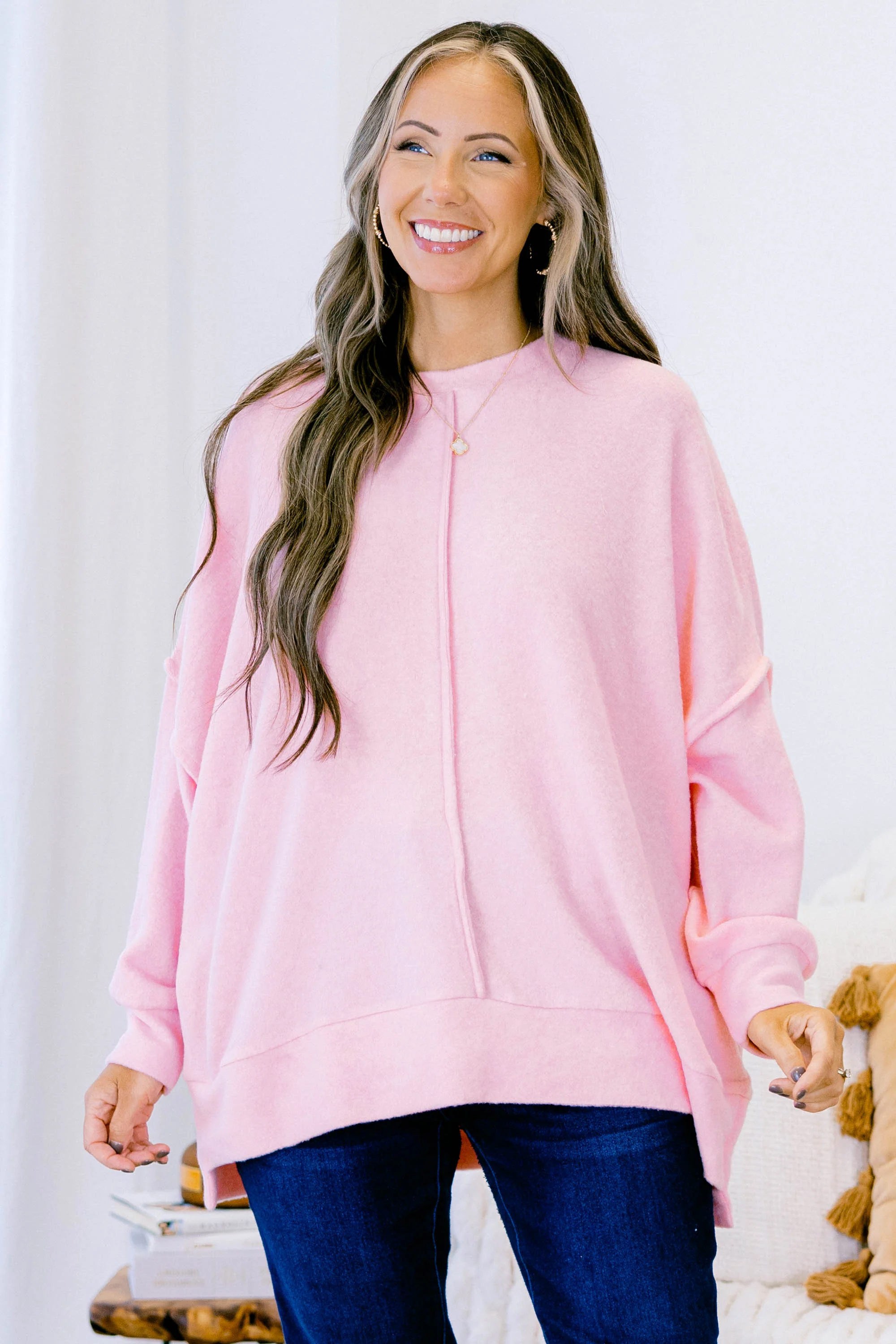 So Comfy Sweater, Dark Pink - Giverhouse