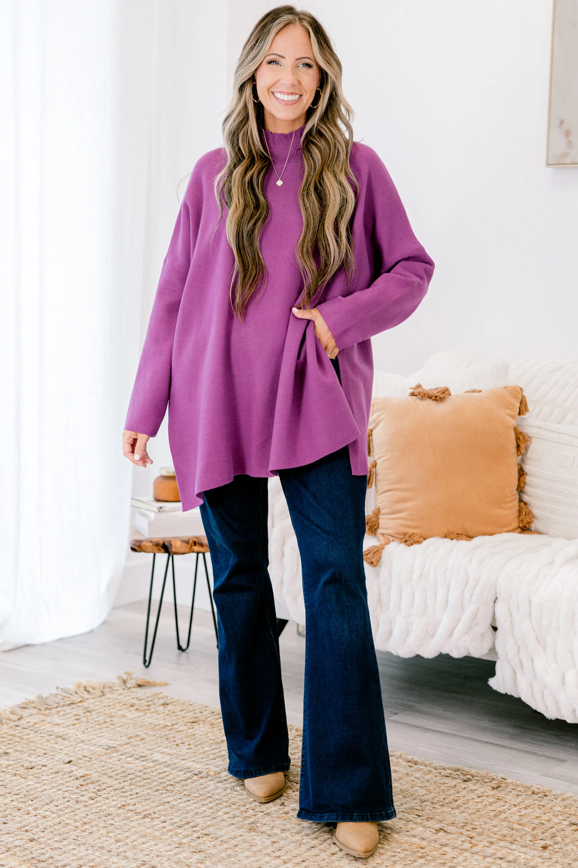 Notting Hill Sweater, Purple - Giverhouse