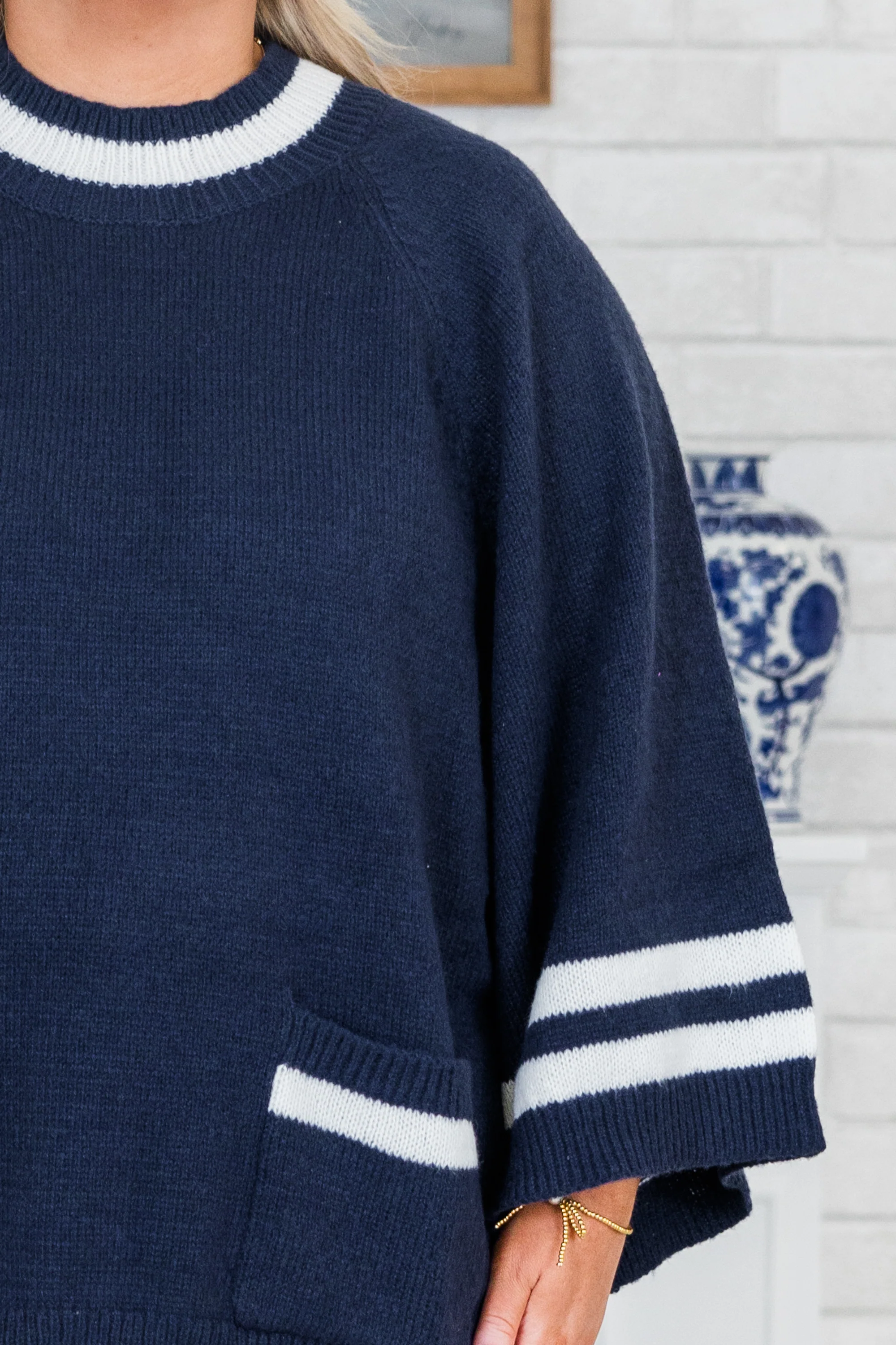 Good Luck To My Babe Top, Navy - Giverhouse