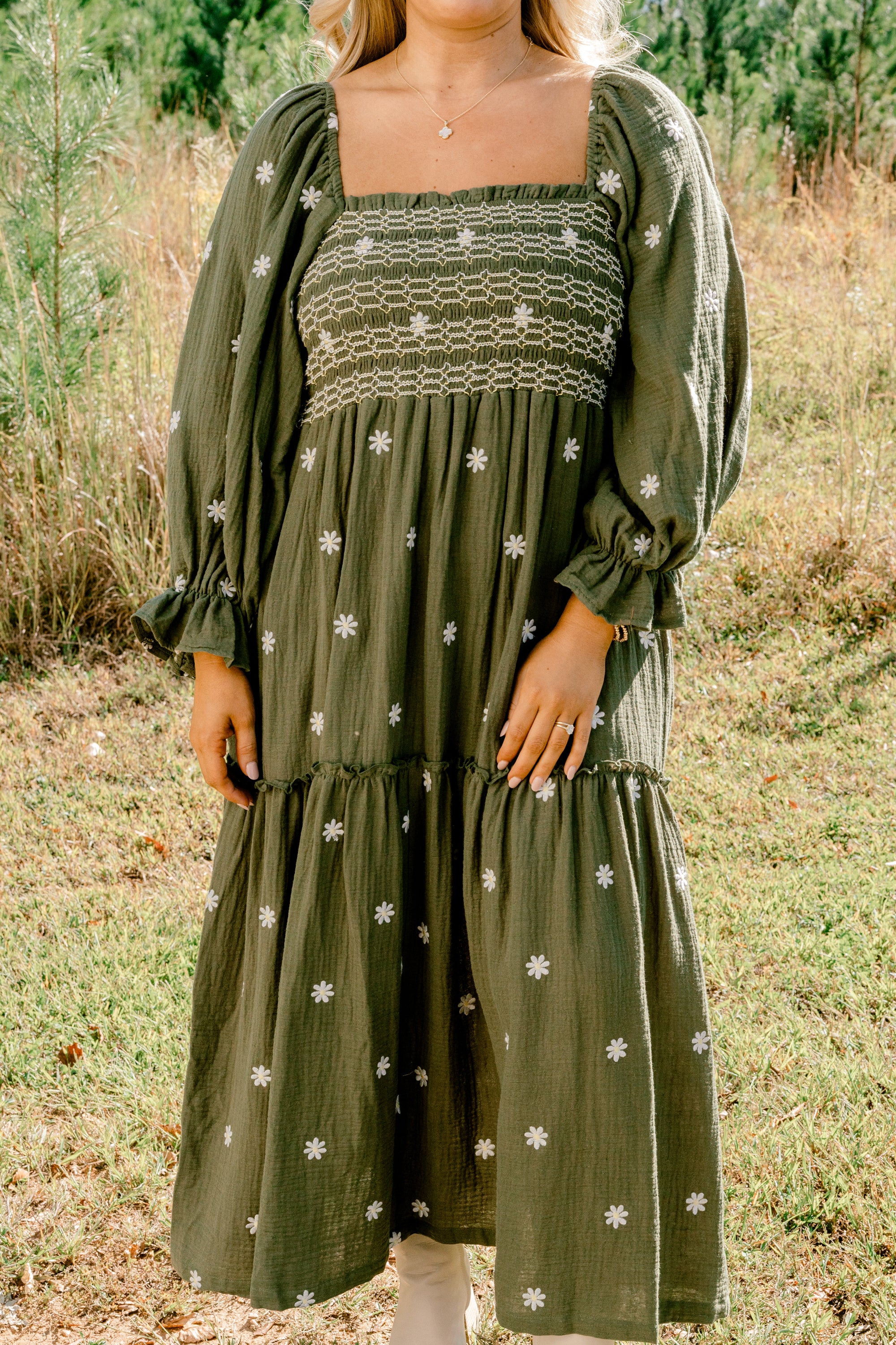 Wildflower Wonder Dress, Olive - Giverhouse