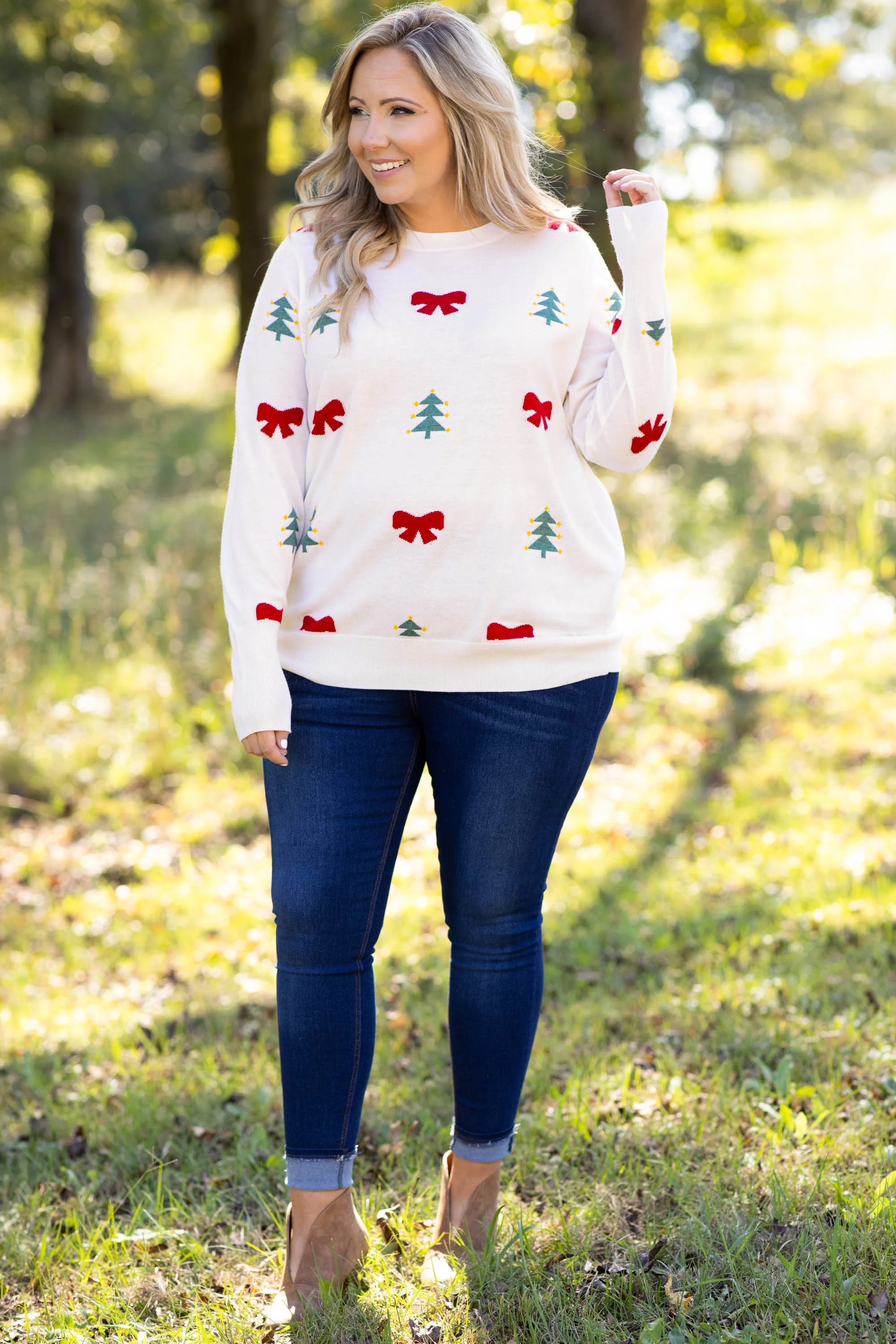 Wrapping Presents Sweater, Ivory - Giverhouse