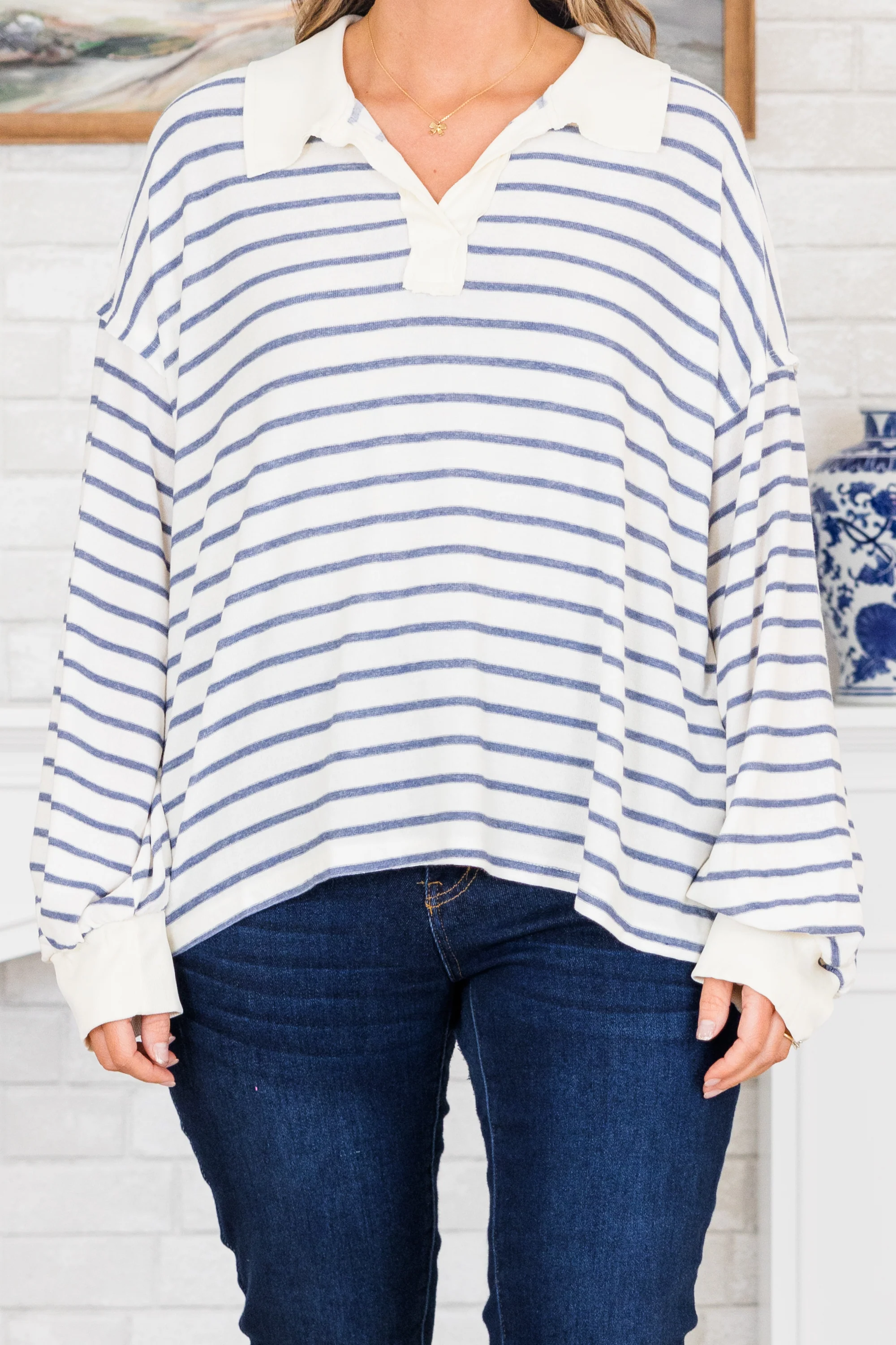 My Wants And Needs Top, Navy - Giverhouse