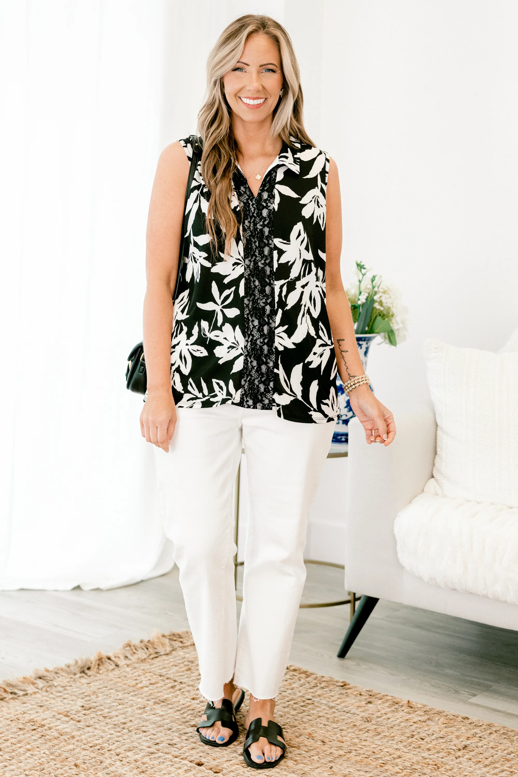 Tell Me Less Tank, Black - Giverhouse