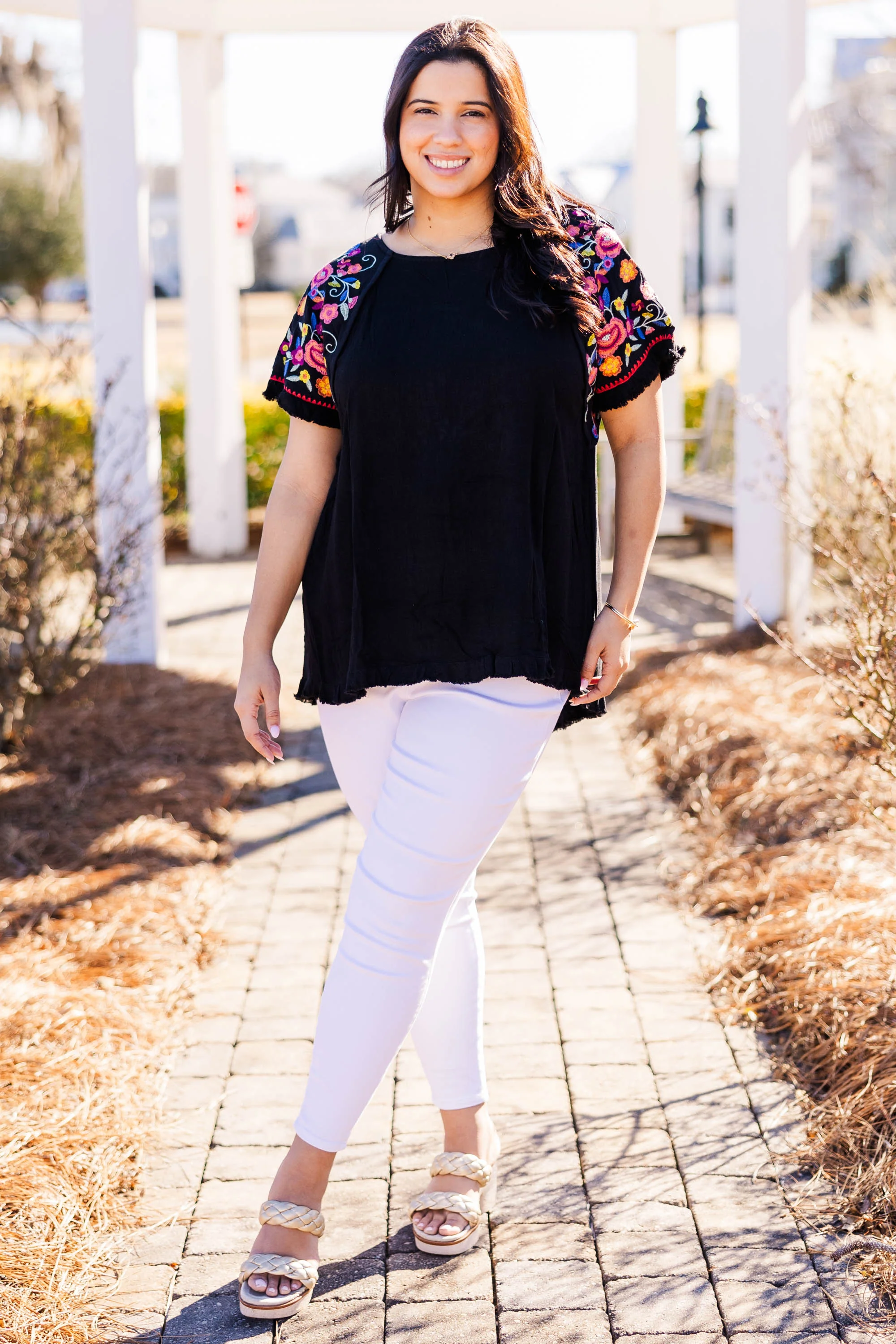 Bird In Hand Top, Black - Giverhouse