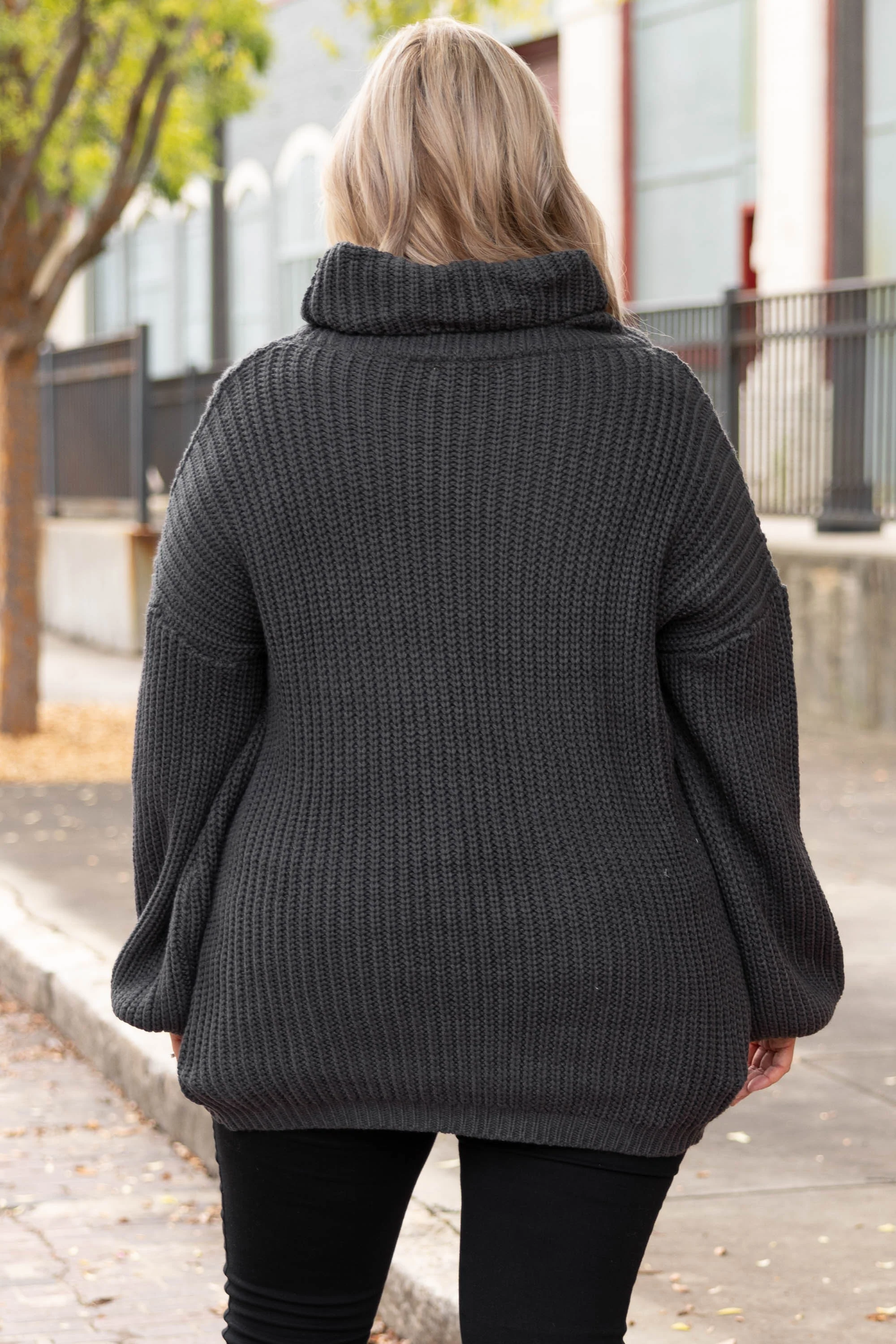 On Top Of It Sweater, Charcoal - Giverhouse