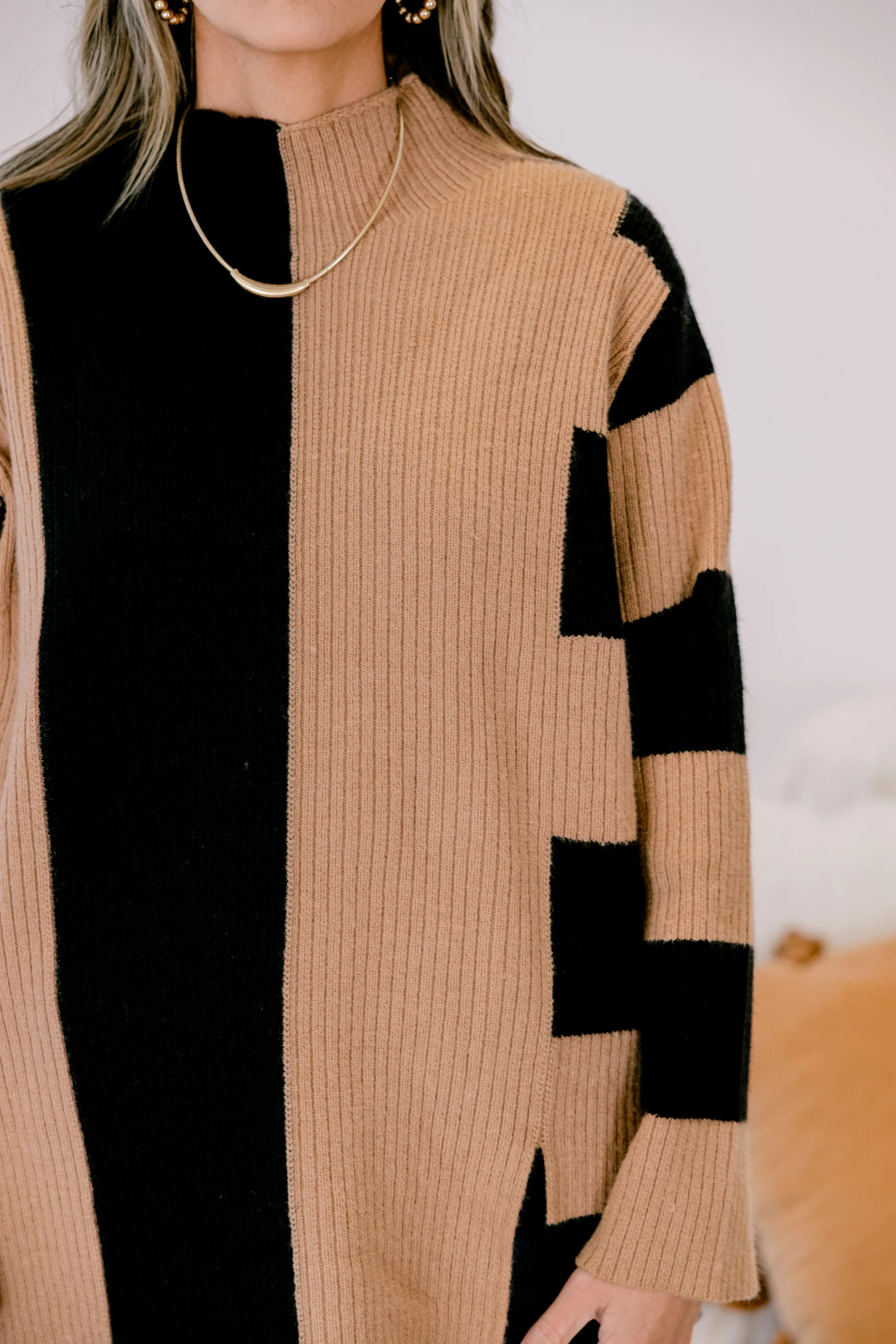 Joyful Sweater, Black/Mocha - Giverhouse