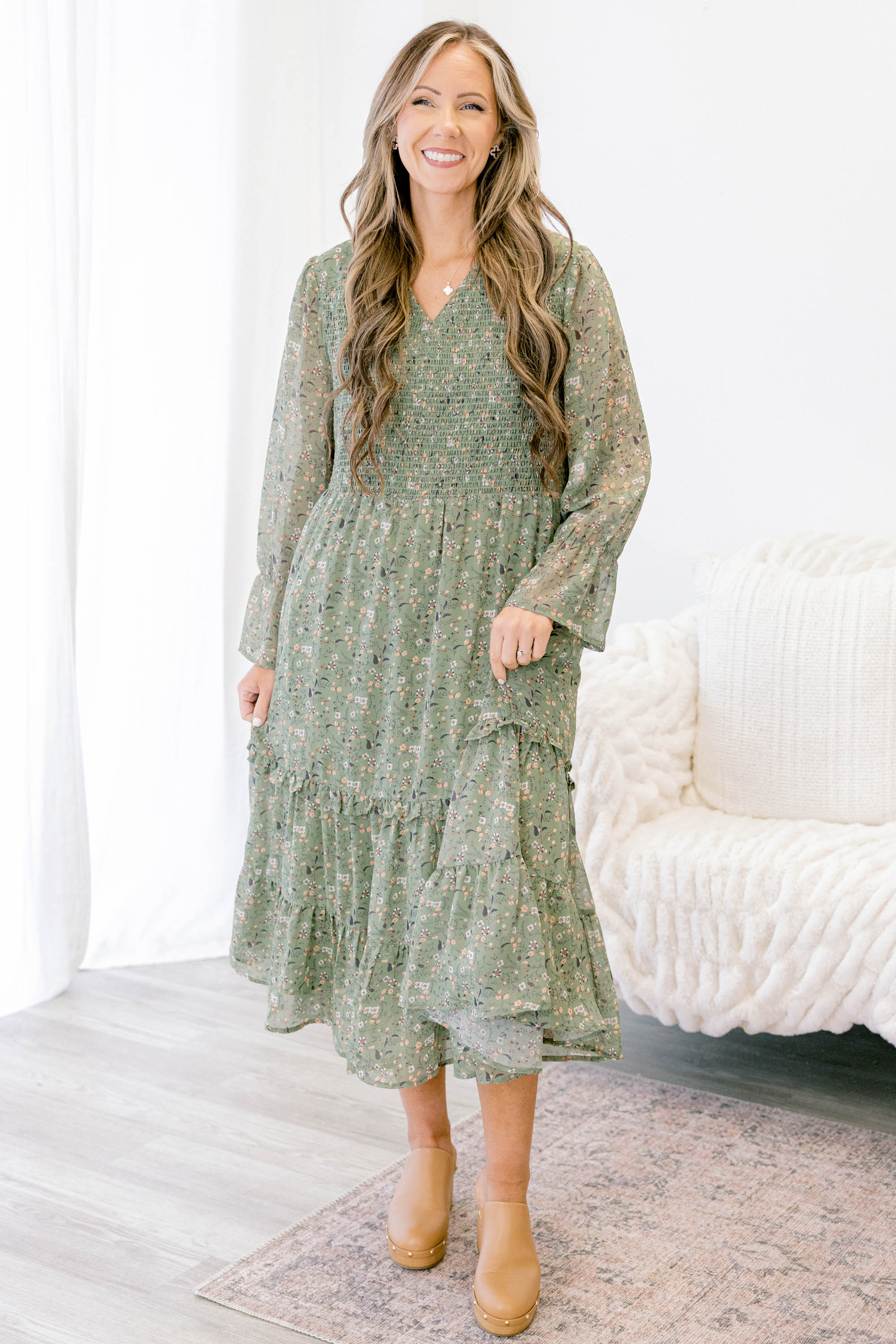Montana Mornings Dress, Mint Floral - Giverhouse