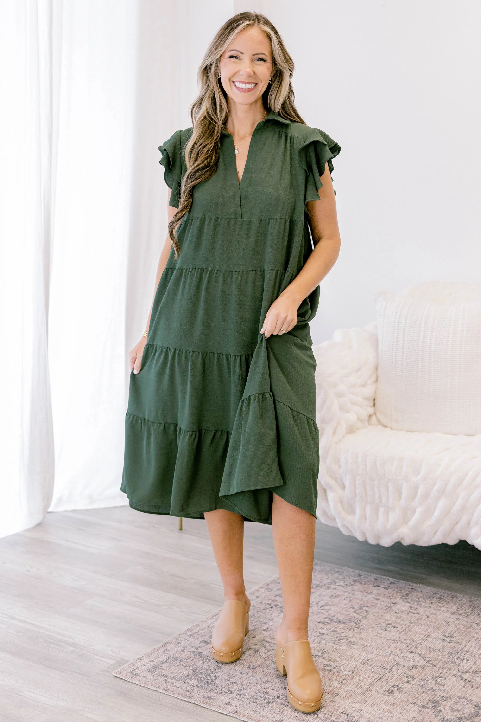 Play Time Dress, Olive - Giverhouse
