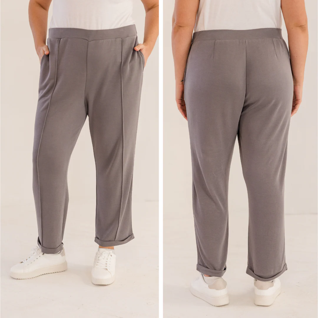 Chloe Pintuck Taper Pant, Castle Rock - Giverhouse