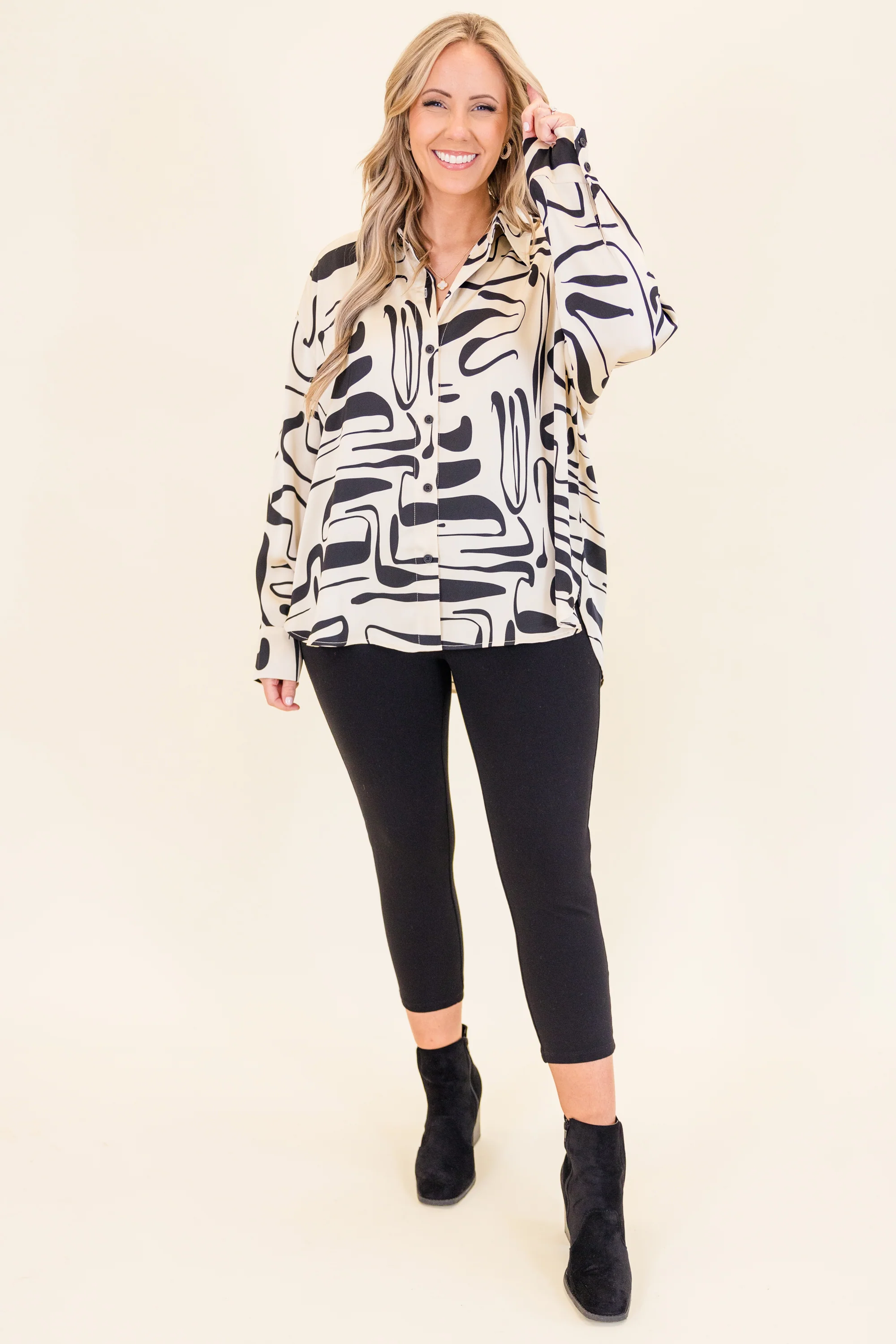 Midnight City Top, Cream - Giverhouse