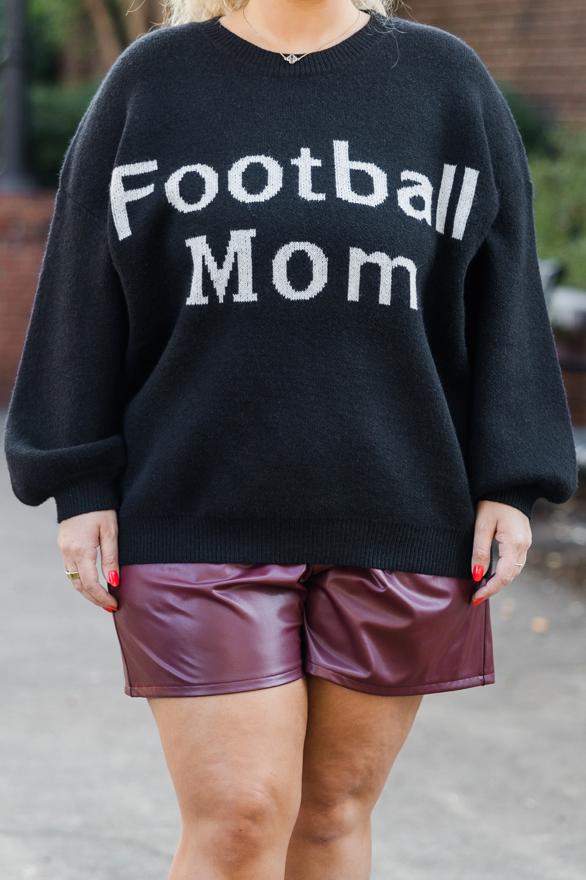 Football Mom Sweater, Black - Giverhouse