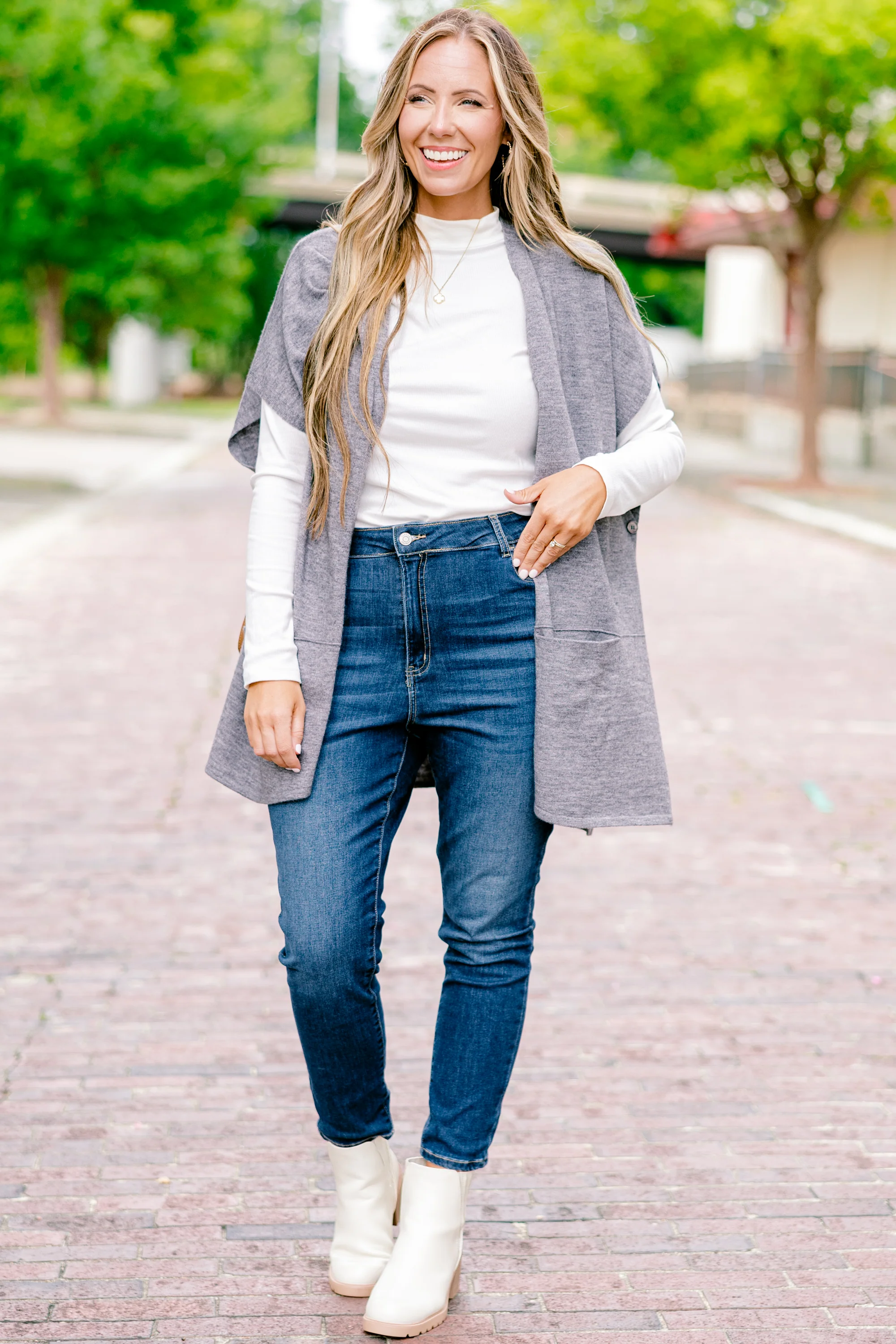 Great Day Cardigan, Heather Grey - Giverhouse